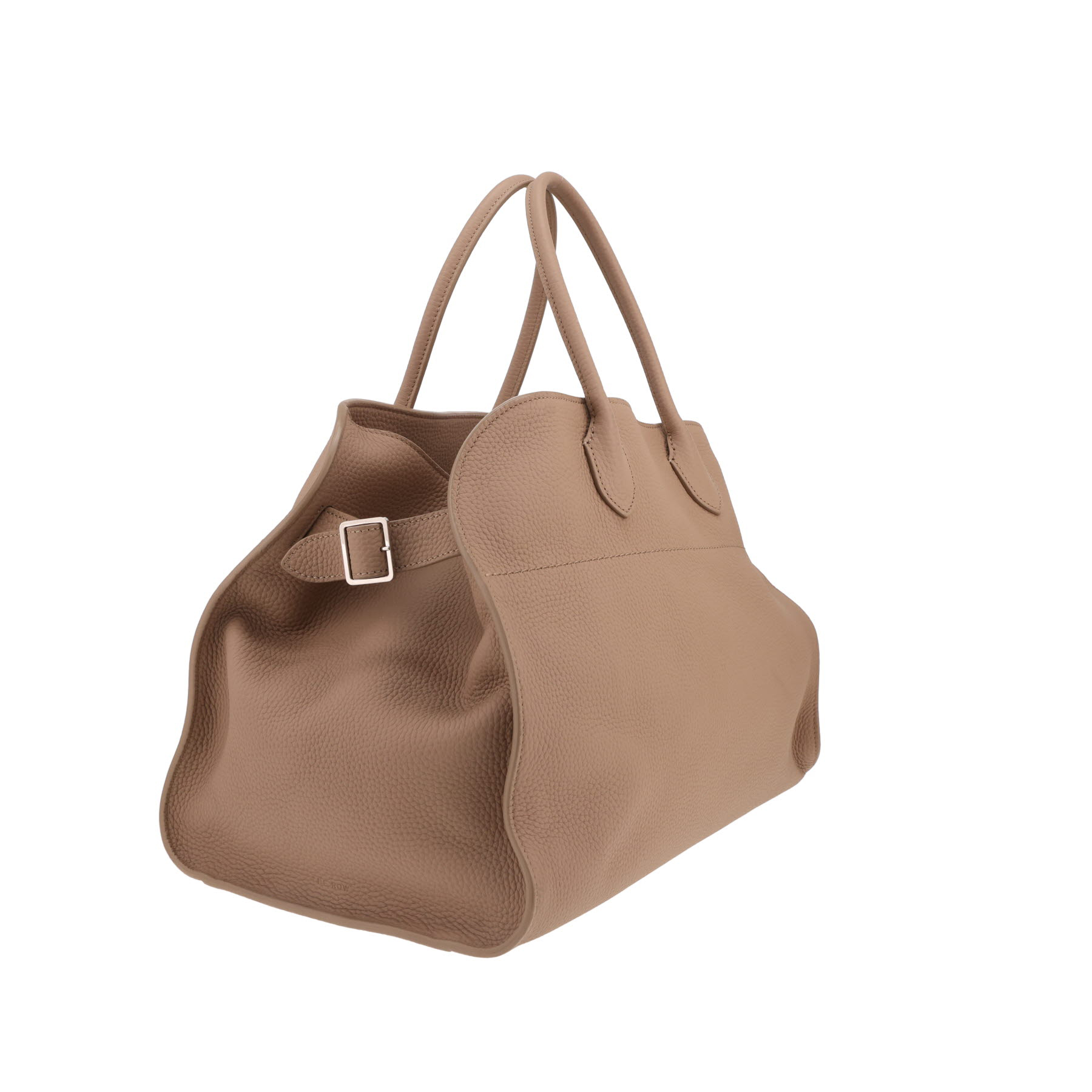 Sac à main The Row  Soft Margaux 15 en cuir grainé beige