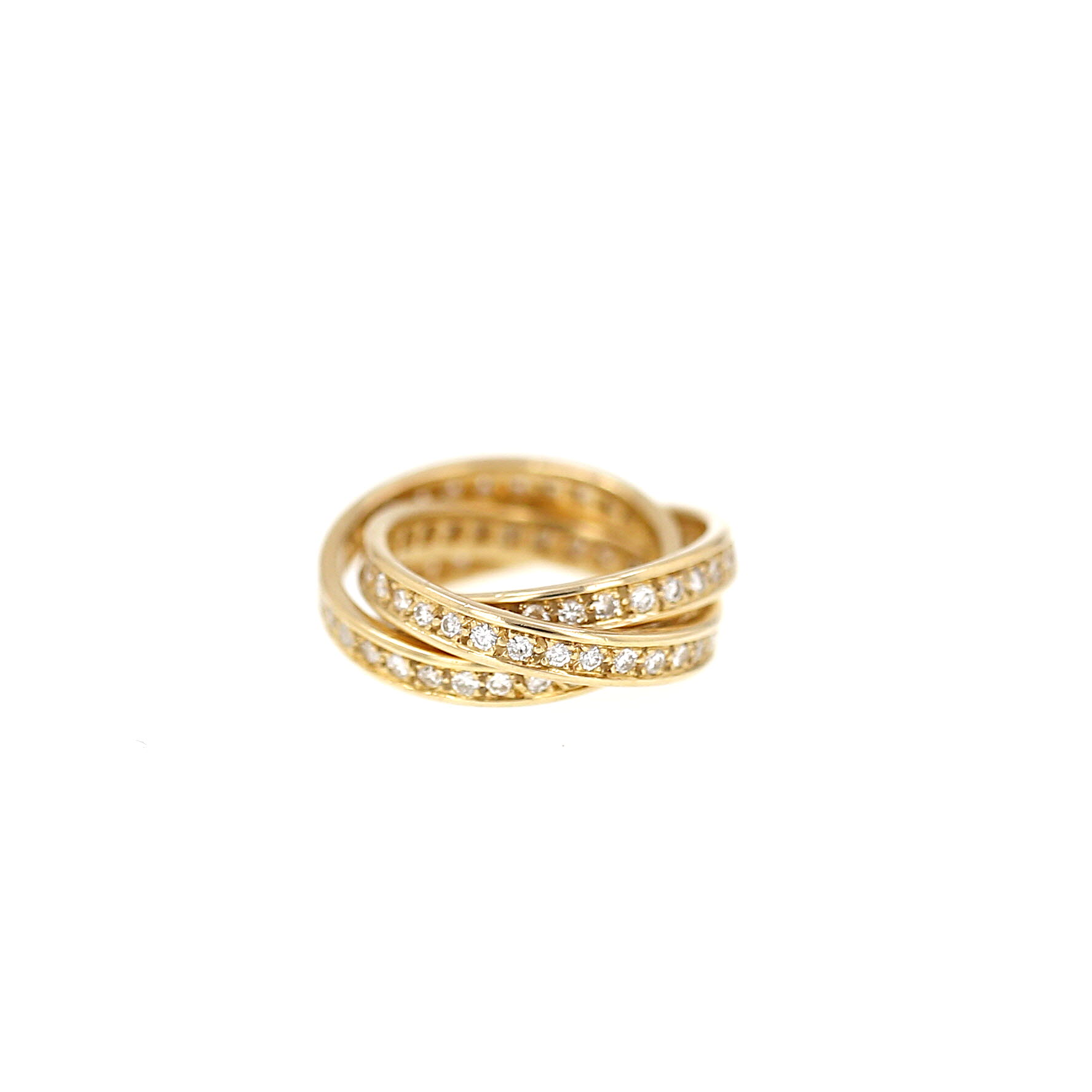 Bague Cartier Trinity en or jaune et diamants