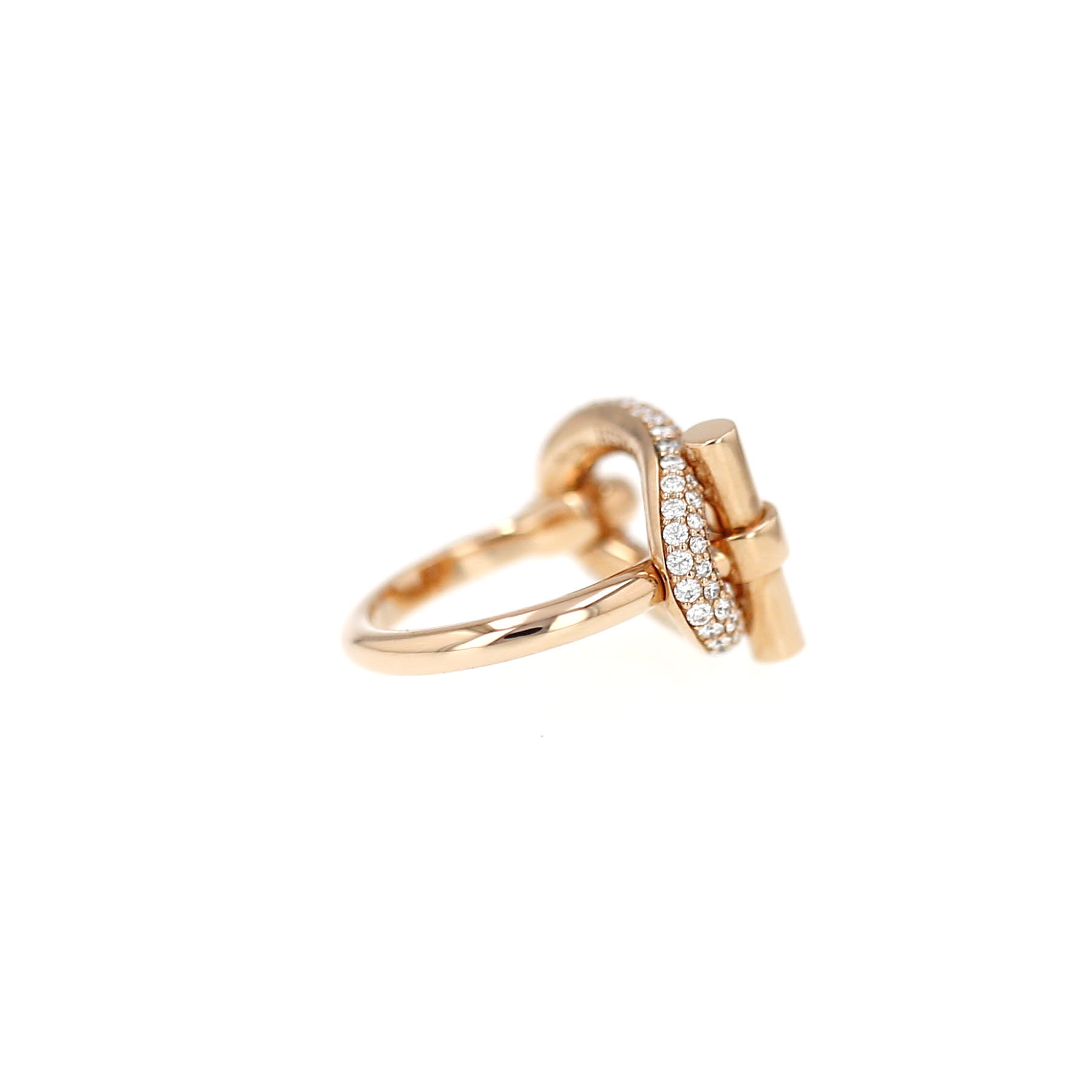 Hermès Adage ring in rose gold and diamonds