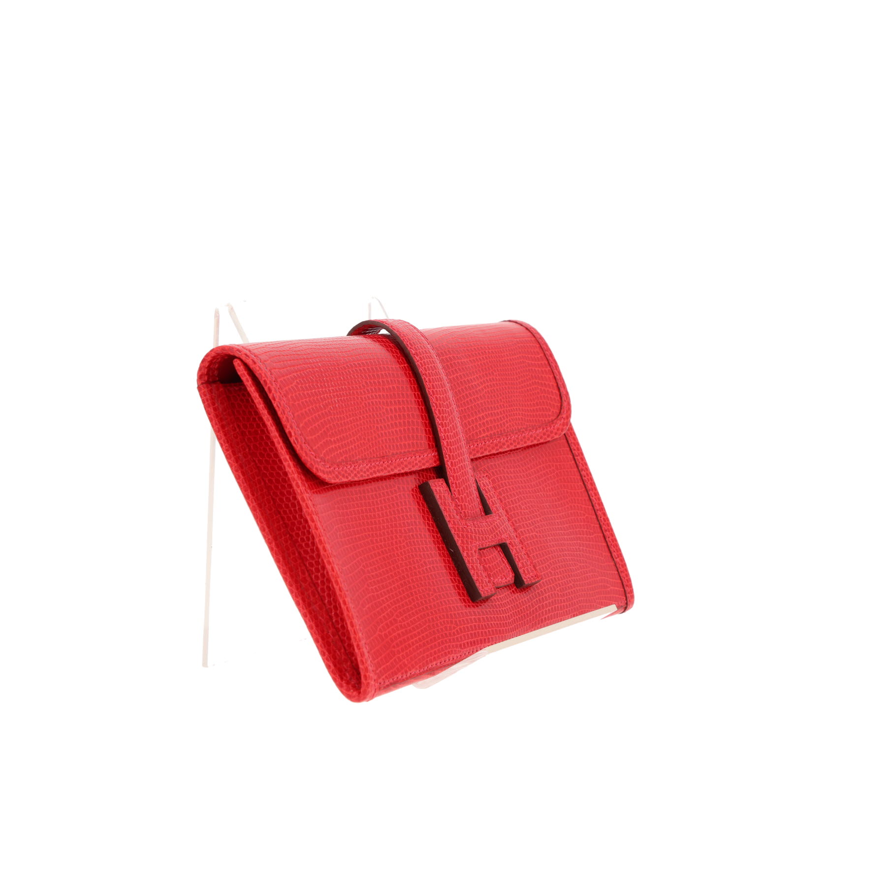Bolso Hermès «Jige» de lagarto rojo