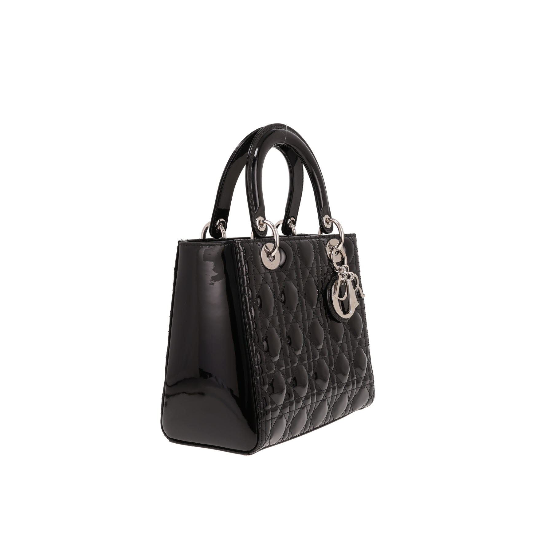 Dior Lady Dior handbag in black patent leather
