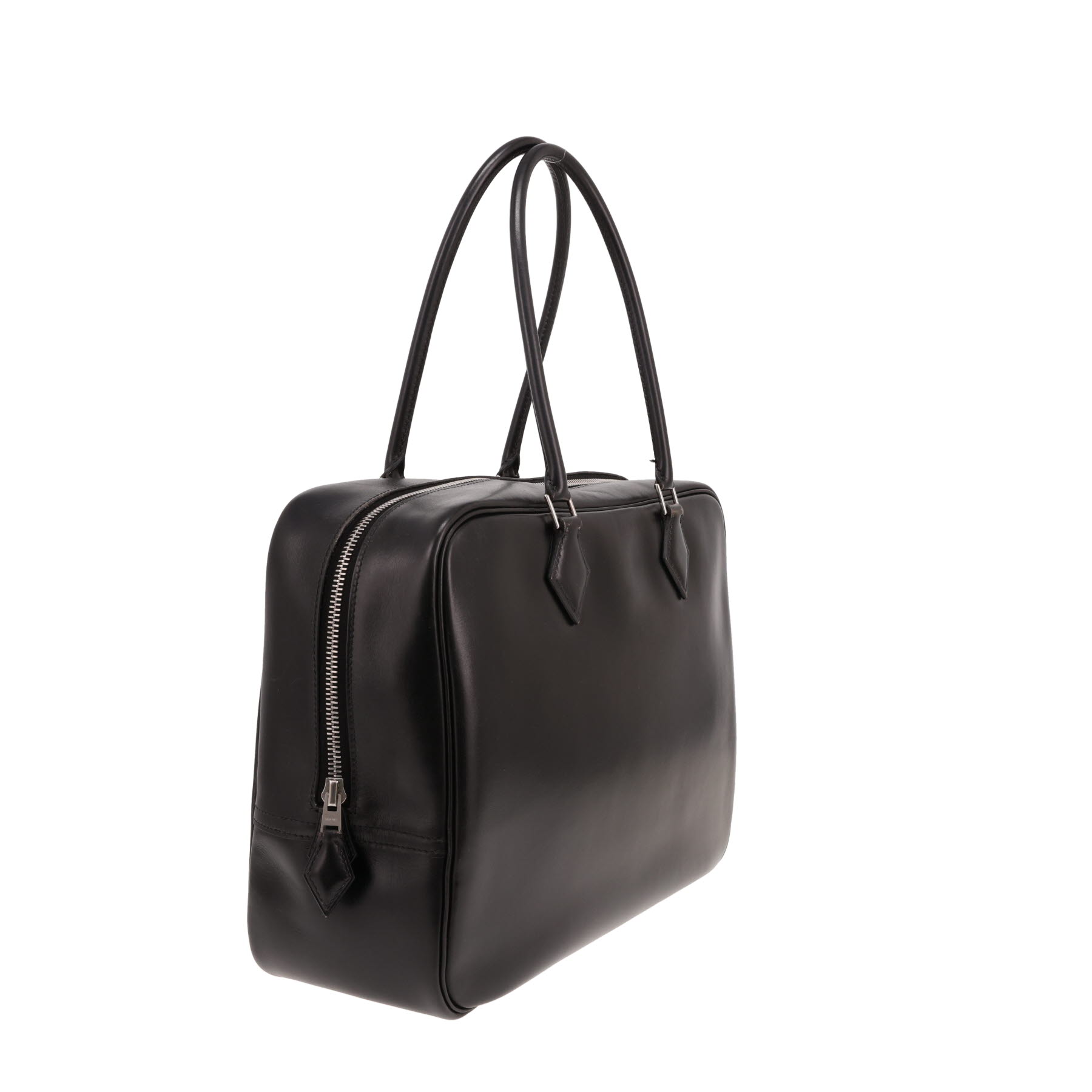 Hermès ‘Plume’ handbag in black box leather