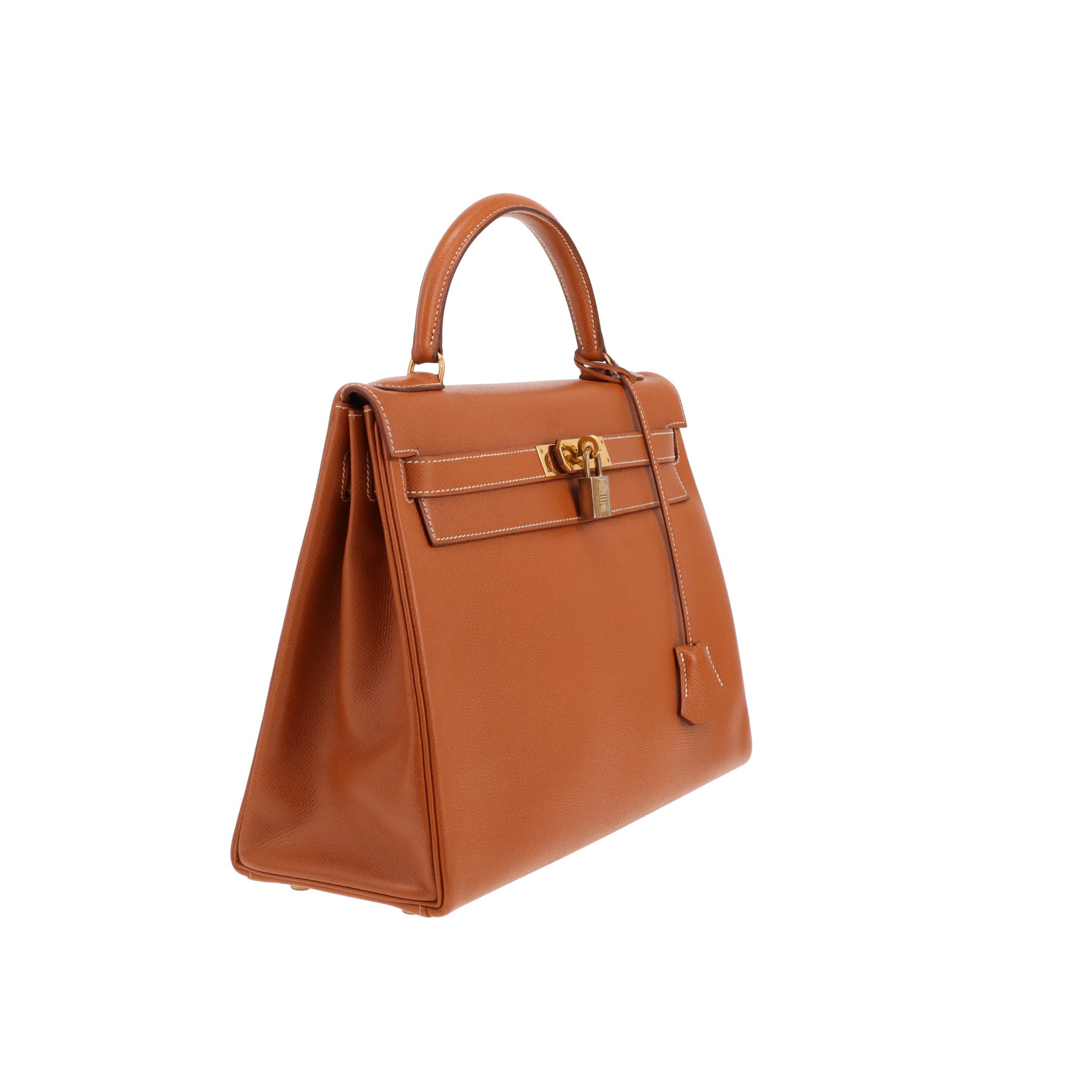 Bolso Hermès Kelly de 32 cm en piel Courchevel Gold