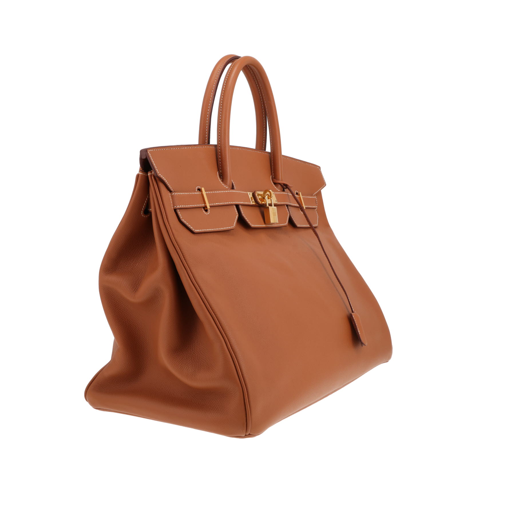 Hermès Birkin 40 cm handbag in Courchevel Gold leather