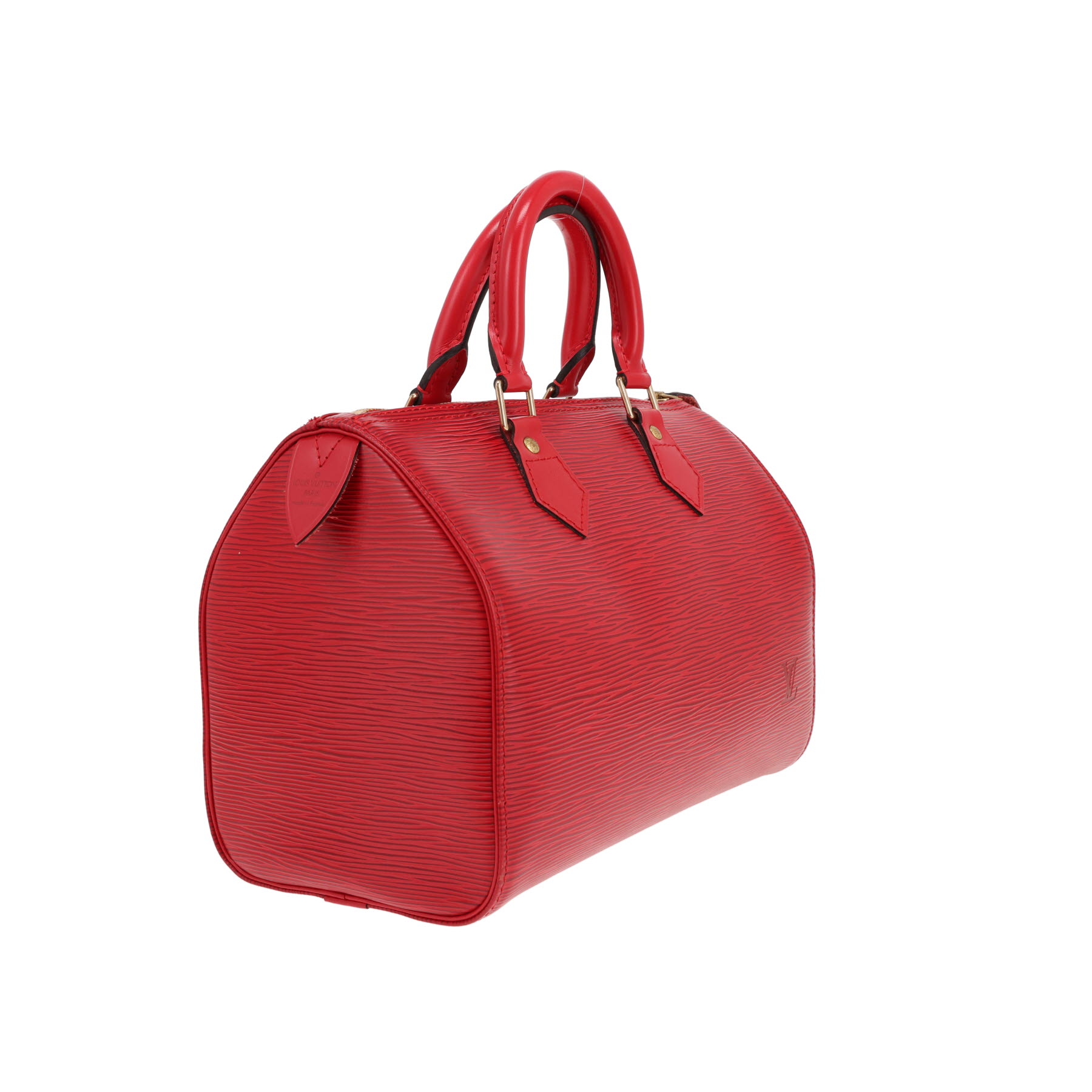 Sac à main Louis Vuitton  Speedy 25 en cuir épi rouge