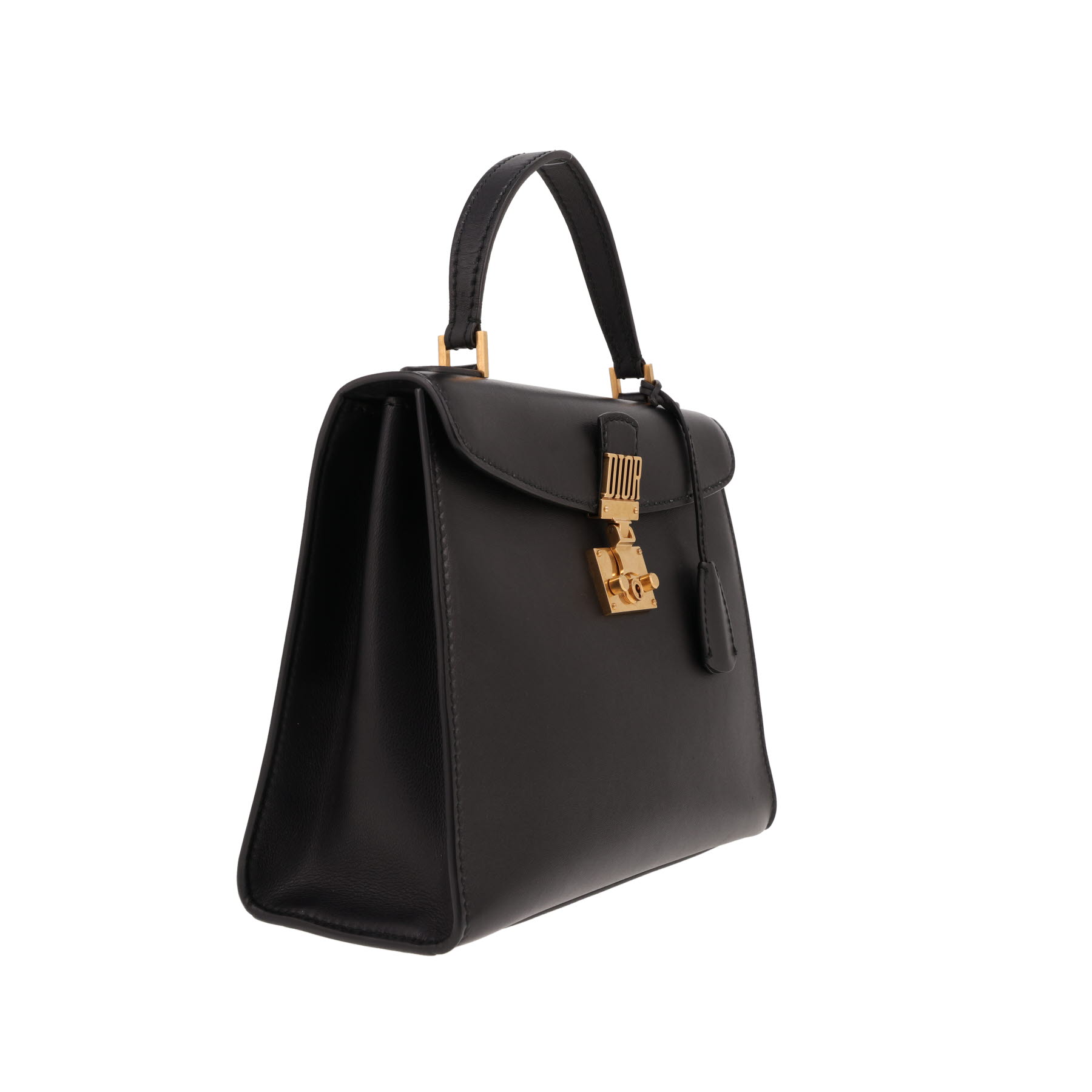 Dioraddict shoulder bag in black leather