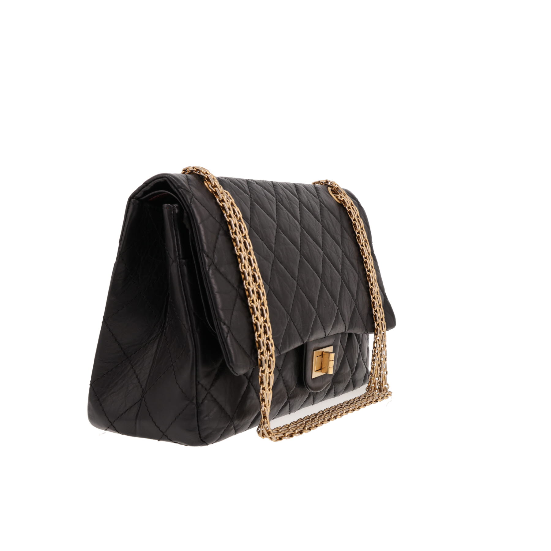 Sac bandoulière Chanel  2.55 en cuir matelassé noir