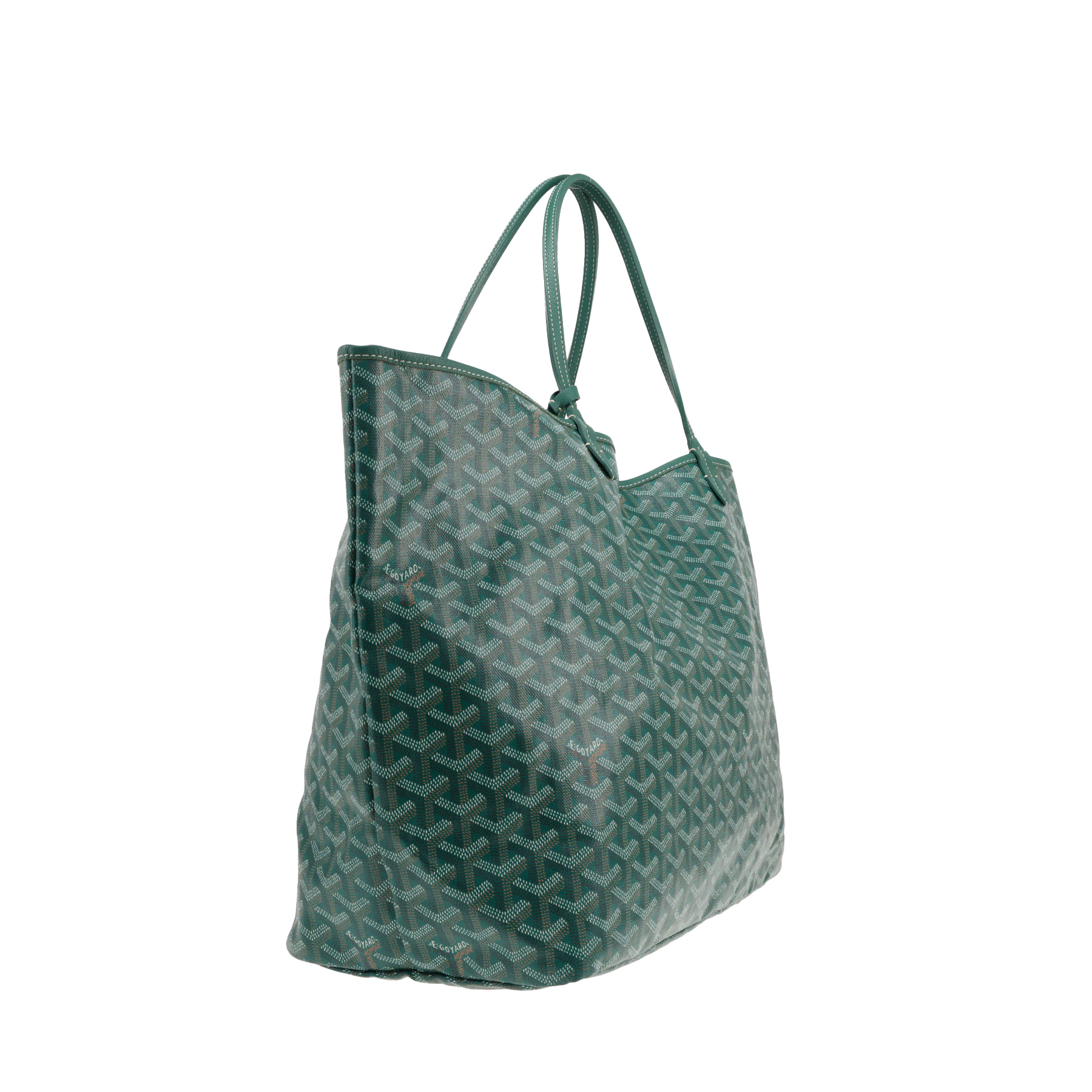 Bolso de mano Goyard Saint-Louis de lona Goyardine verde y cuero verde