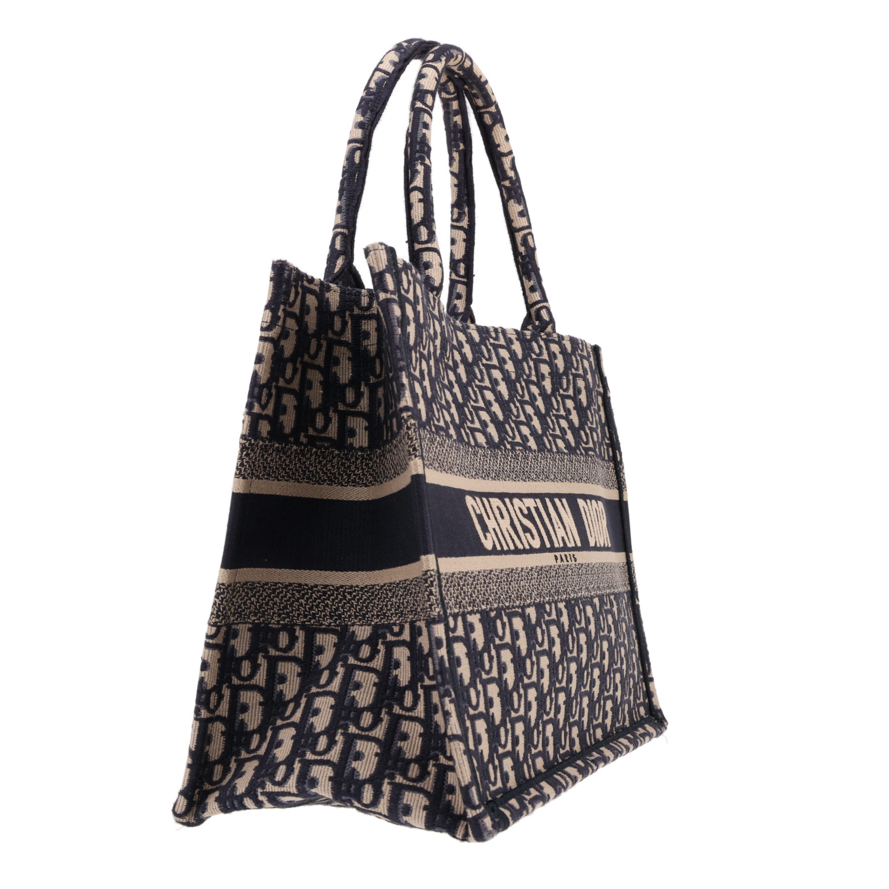 Sac cabas Dior  Book Tote en toile monogram Oblique bleue et beige