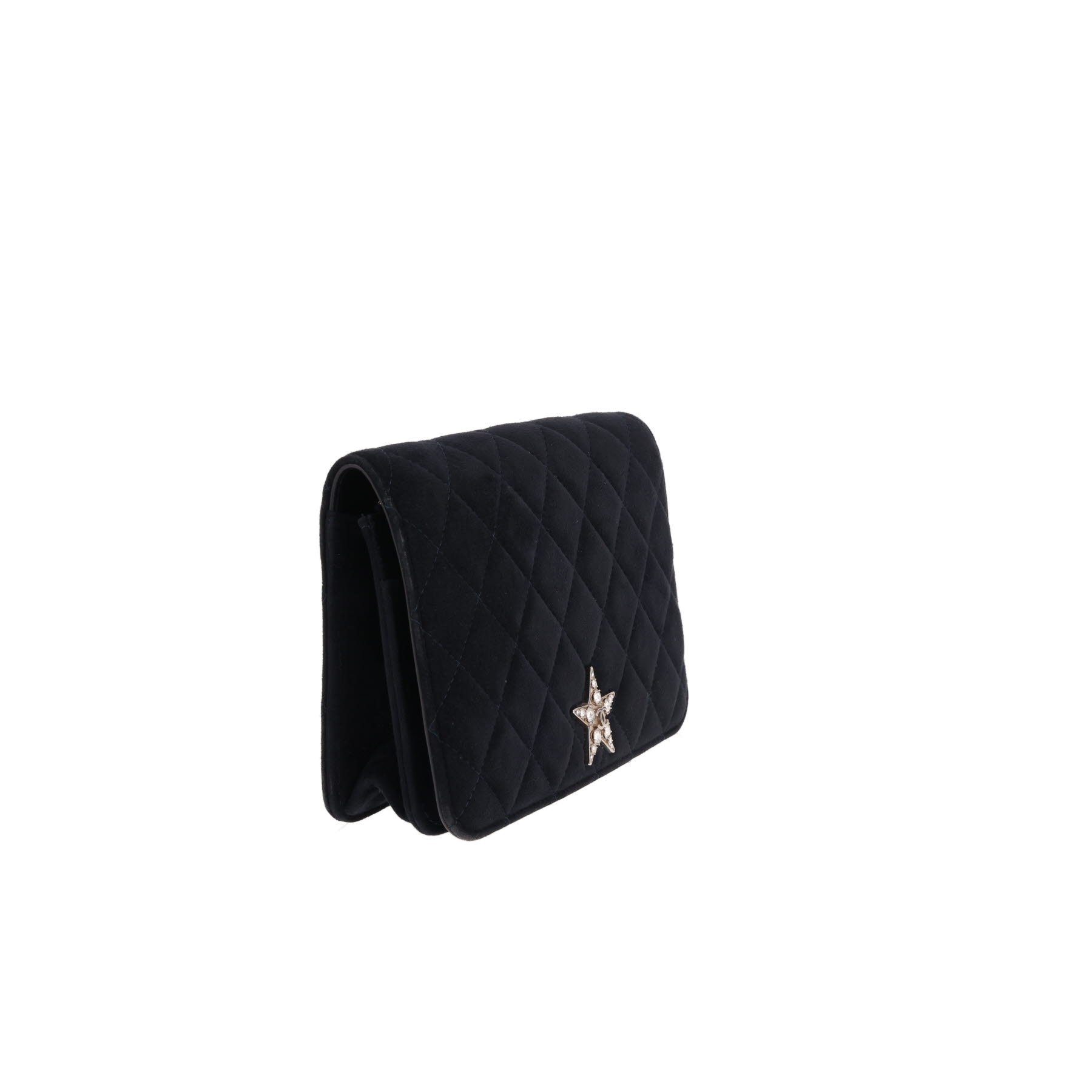 Sac bandoulière Chanel  Wallet on Chain en Veau velours noir