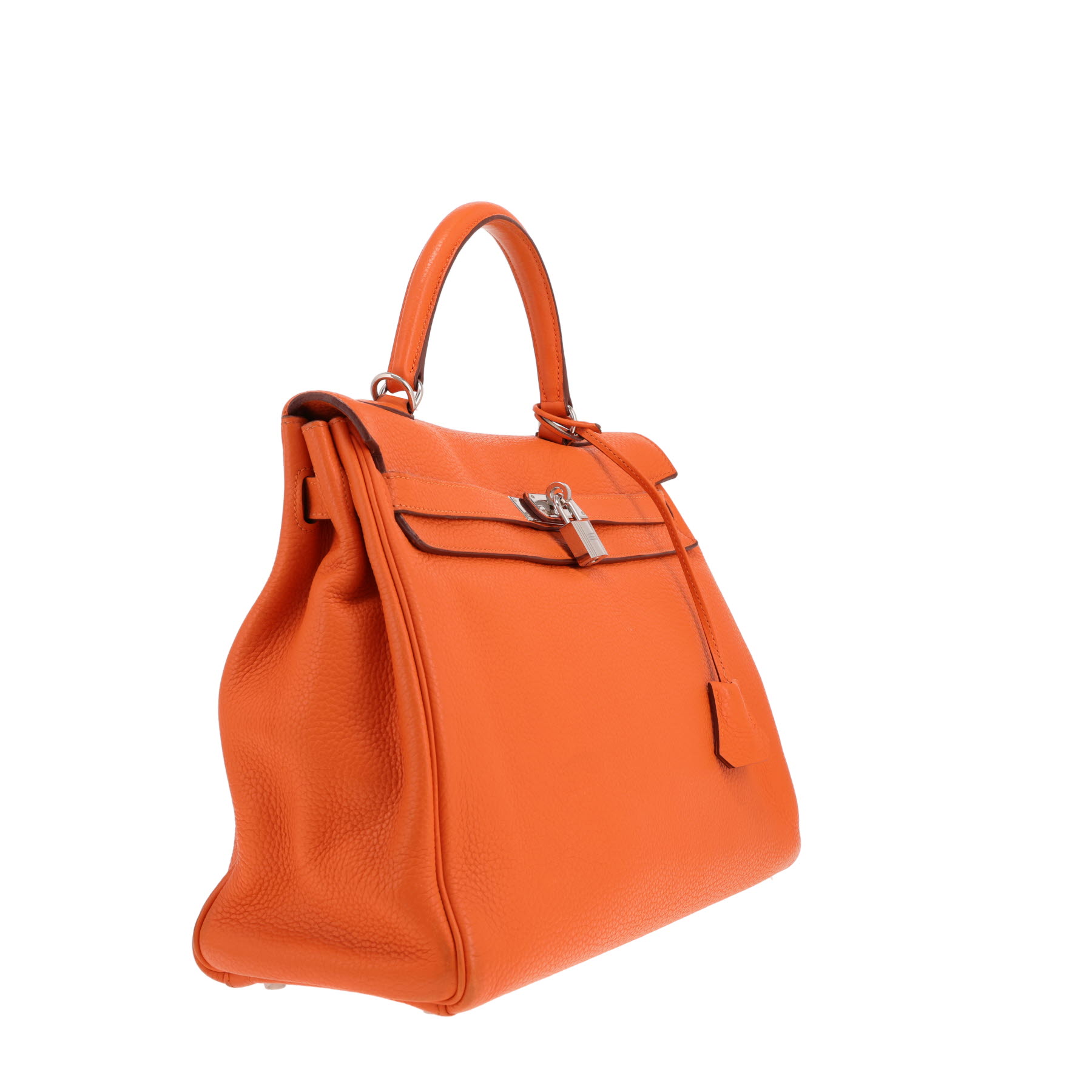 Hermès Kelly 35 cm handbag in Orange Togo leather