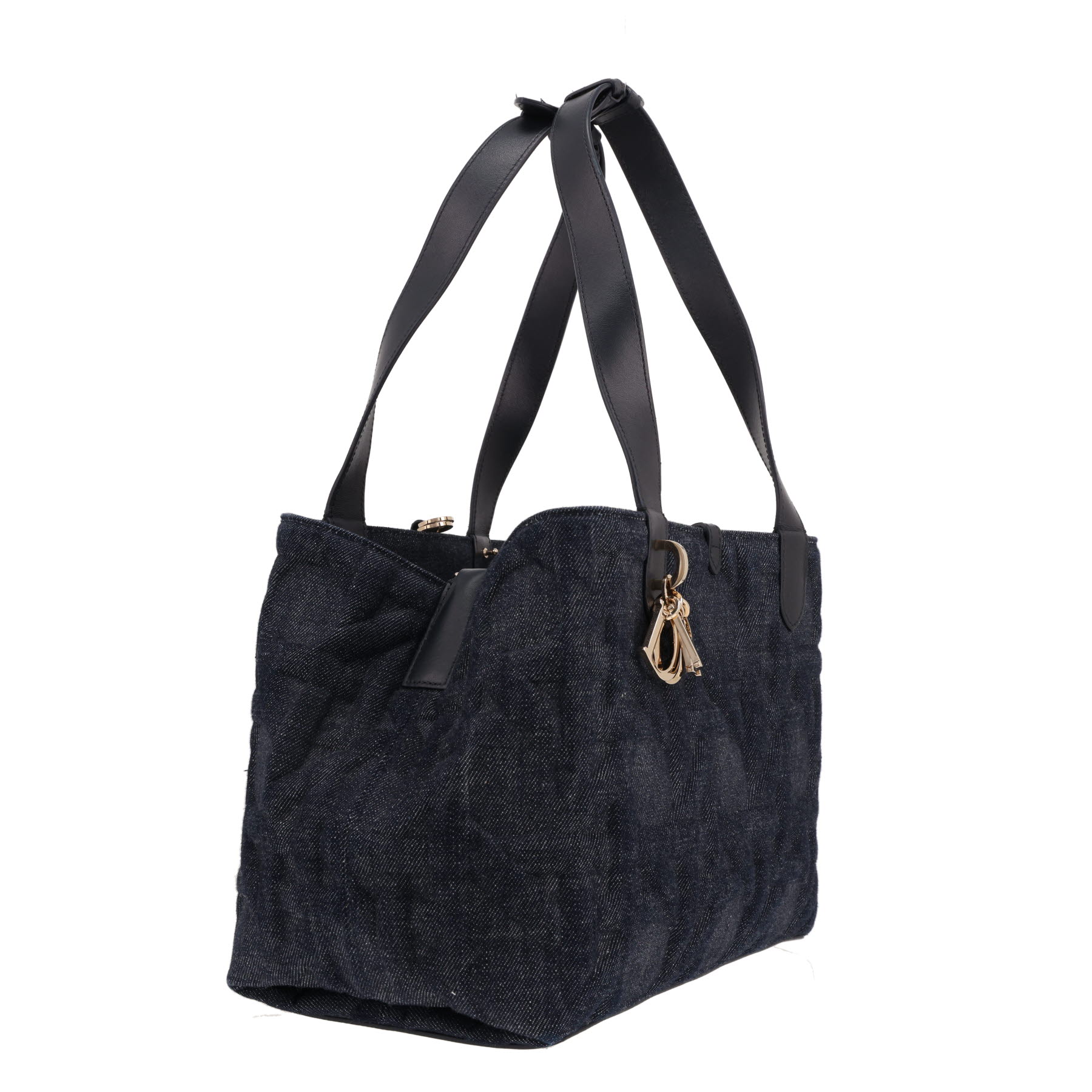 Dior tote bag  Still in blue denim and Bleu Marine leather