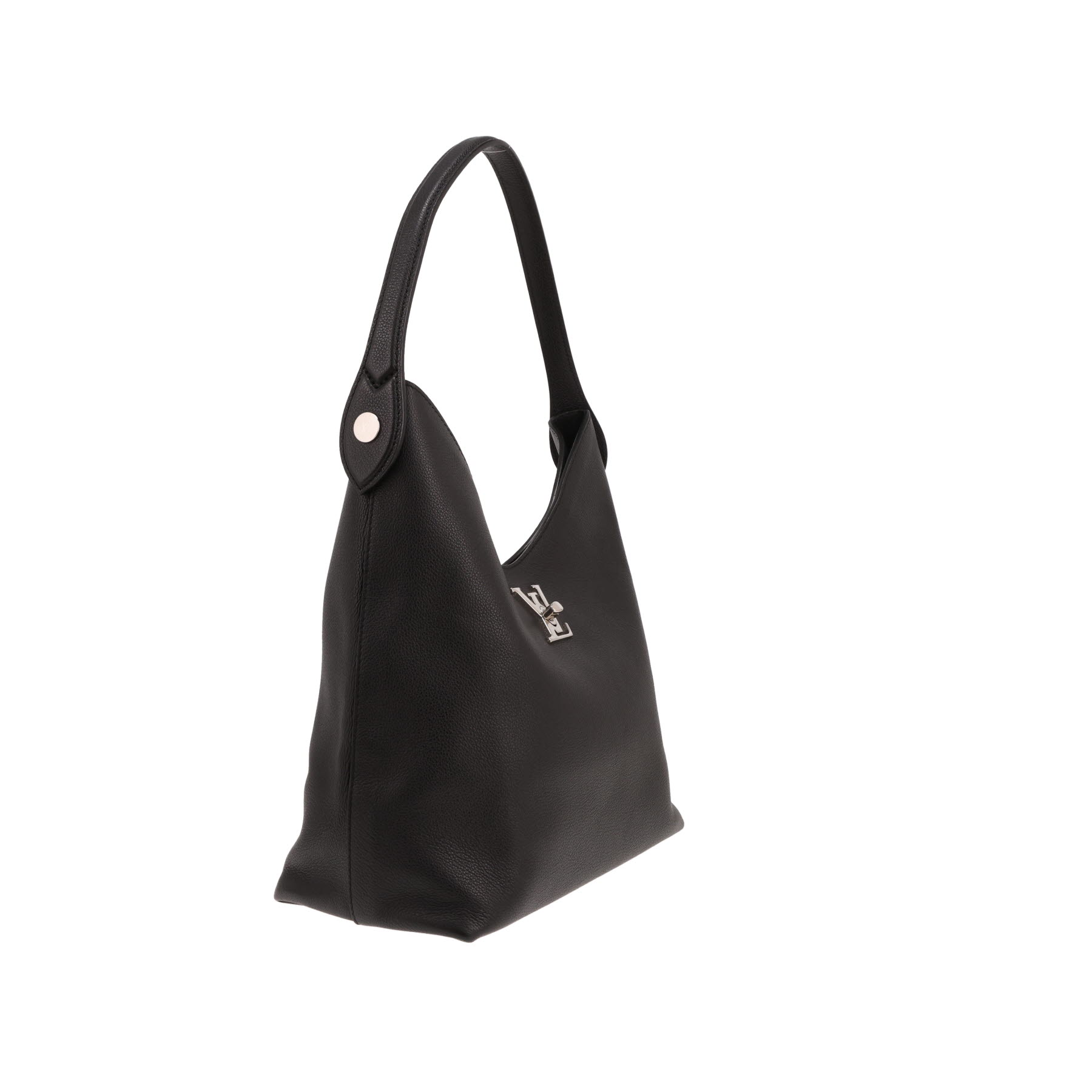 Sac porté épaule Louis Vuitton  Lockme en cuir grainé noir
