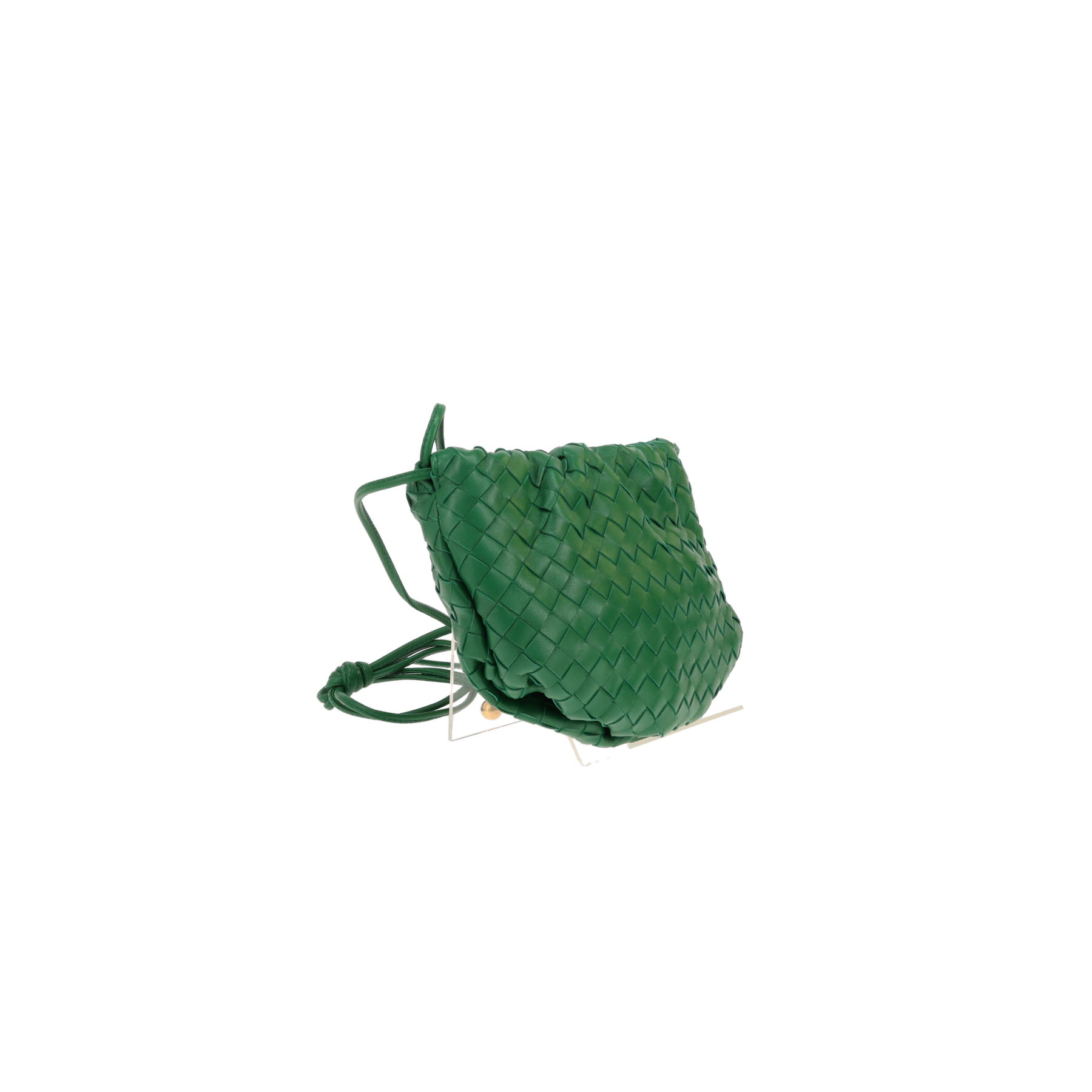 Bottega Veneta handbag in green intrecciato leather