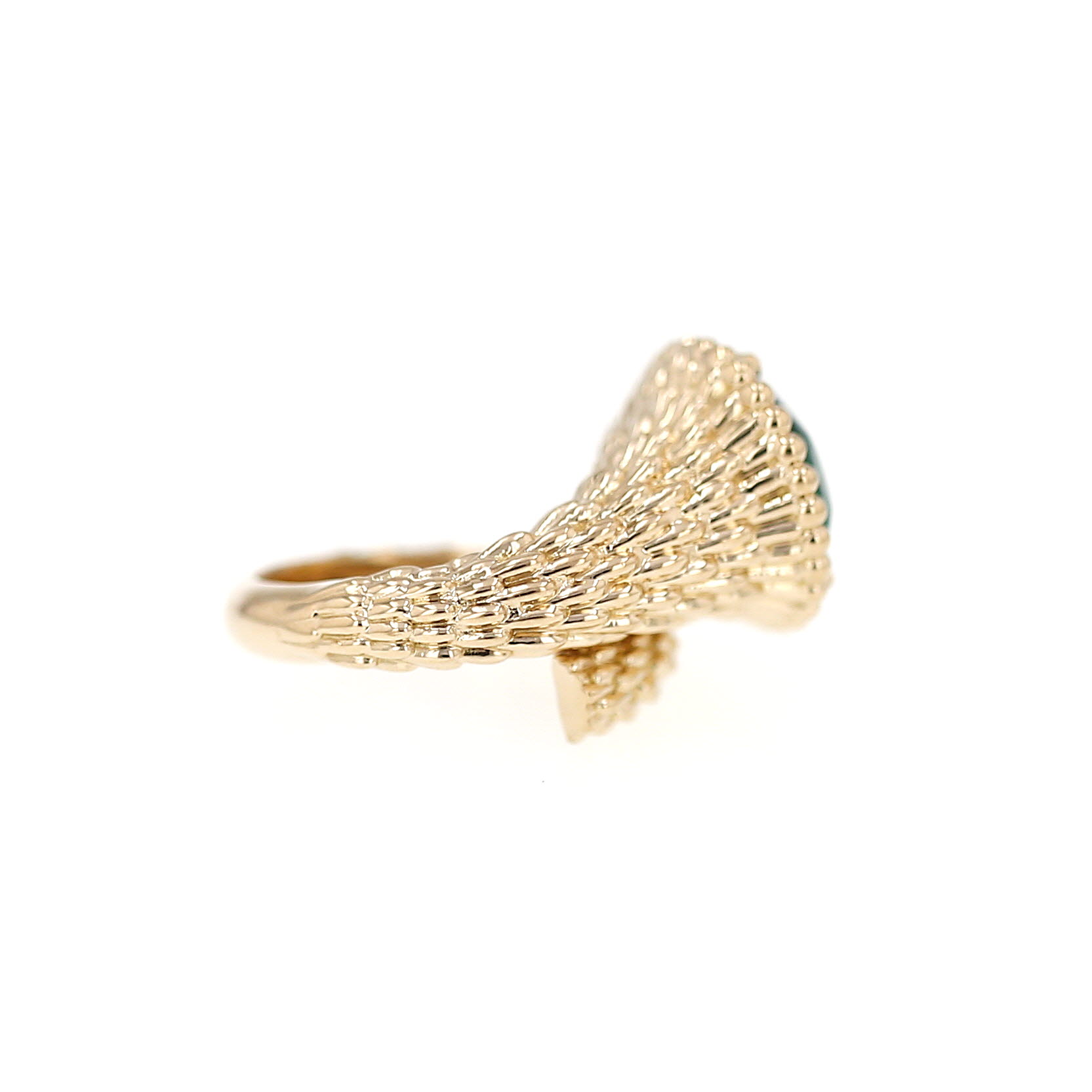 Anillo «Serpent Bohème» de Boucheron, modelo grande, en oro amarillo y Malachite