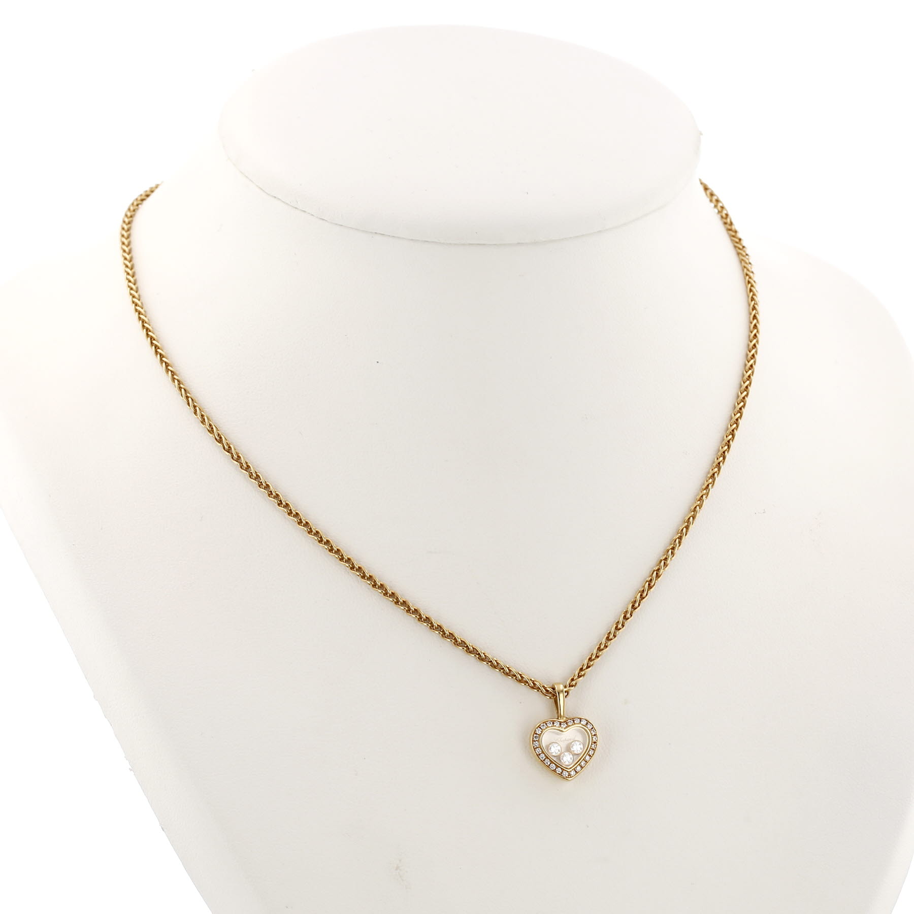 Chopard Happy Diamonds necklace in yellow gold and diamonds