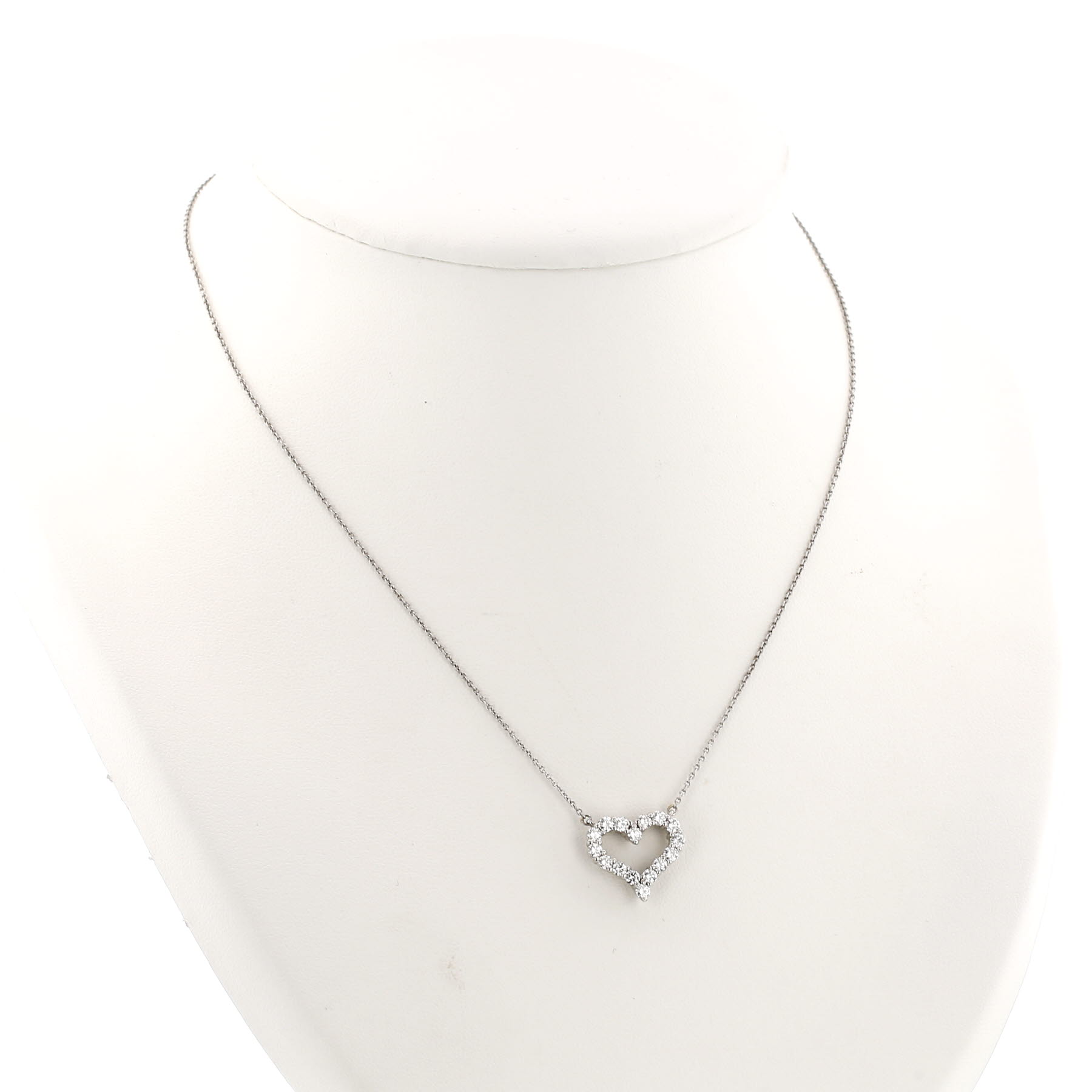 Tiffany & Co Hearts necklace in platinium and diamonds