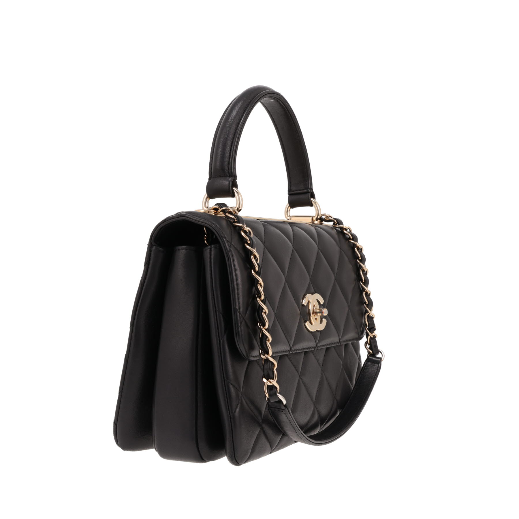 Sac bandoulière Chanel  Trendy CC en cuir matelassé noir