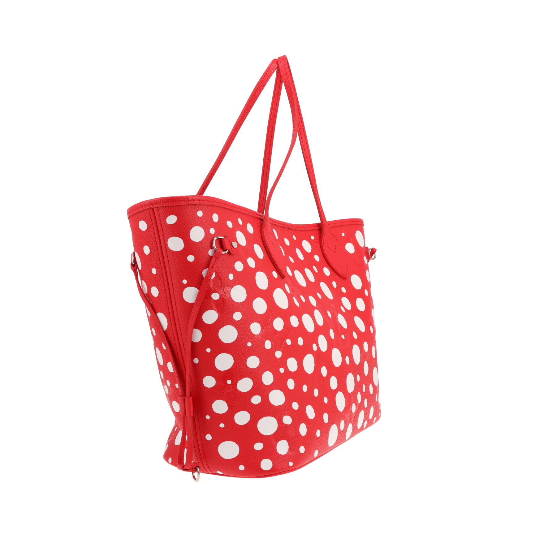 Louis Vuitton Neverfull Limited Edition medium-sized tote bag in red and white Monogram Empreinte leather