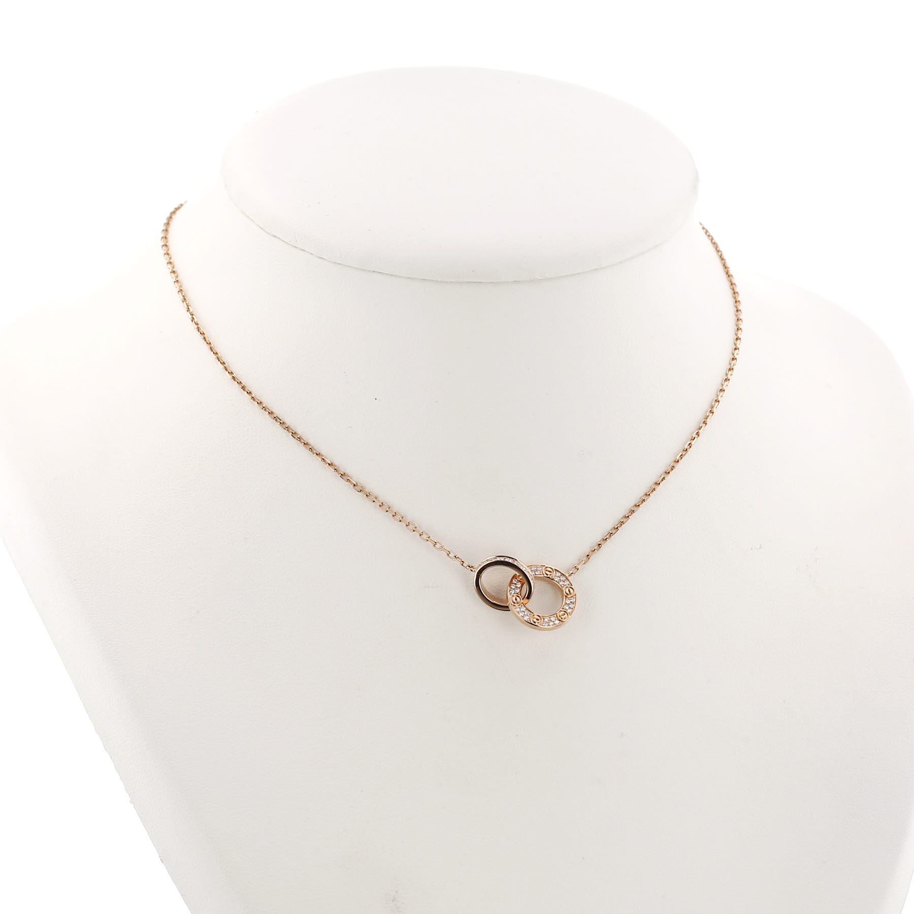 Cartier Love necklace in rose gold and diamonds