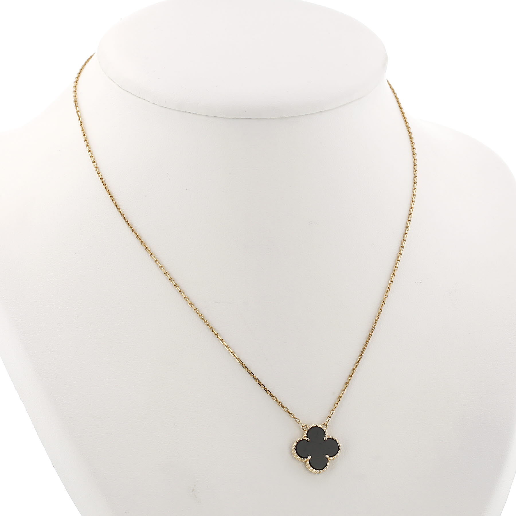Ciondolo Van Cleef & Arpels Vintage Alhambra in oro giallo e onice