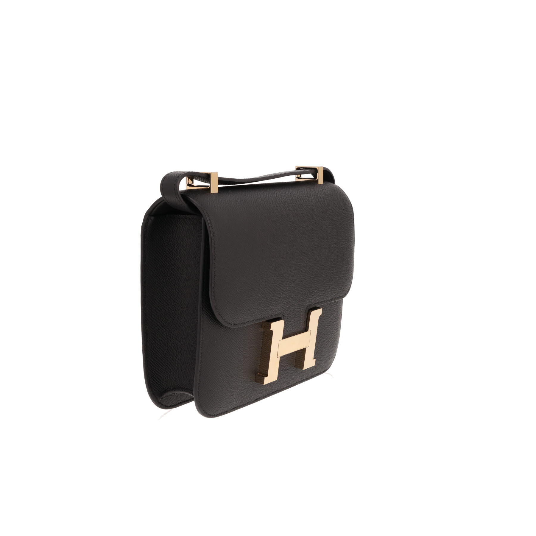 Sac à main Hermès  Constance en cuir epsom noir