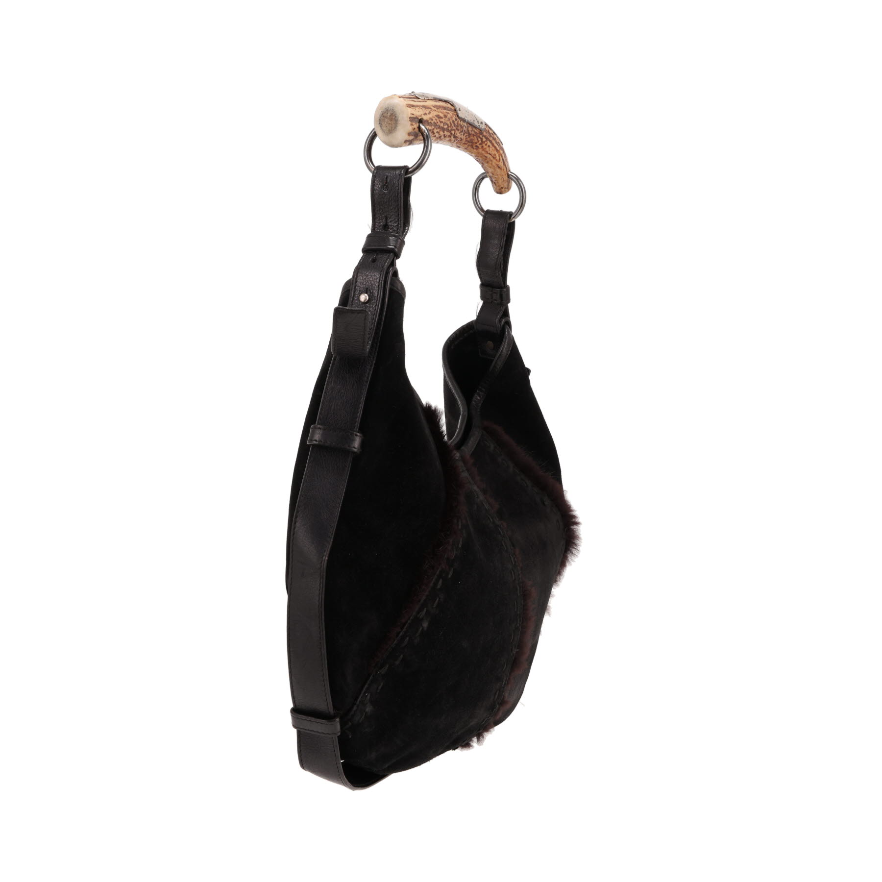Sac à main Saint Laurent  Mombasa en Veau velours noir