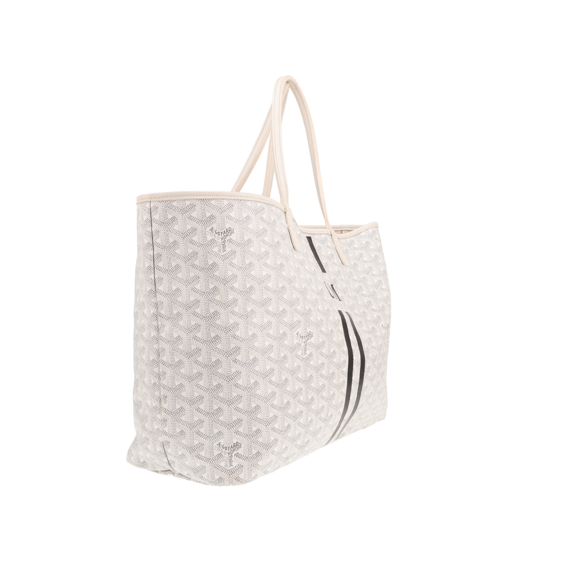 Goyard Saint-Louis tote bag in white Goyardine canvas and white leather