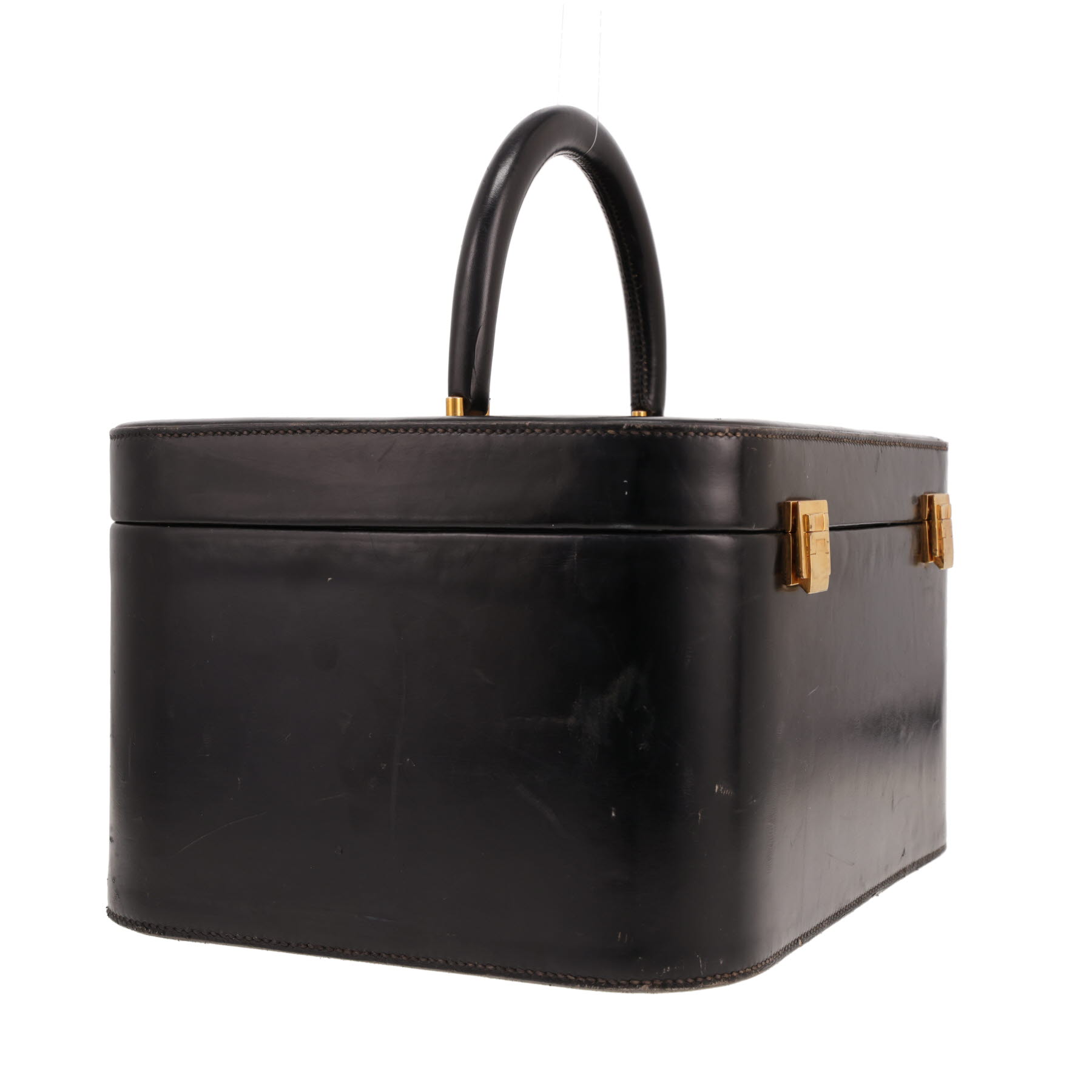 Vanity Hermès   en cuir box noir