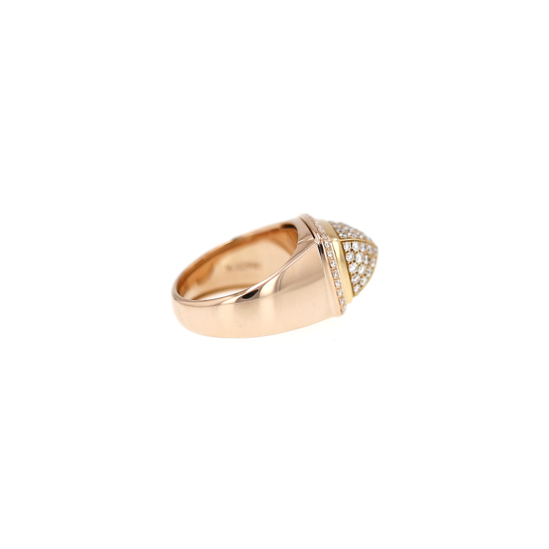 Anillo «Fred Pain de Sucre», modelo mediano, en oro rosa, oro amarillo y diamantes