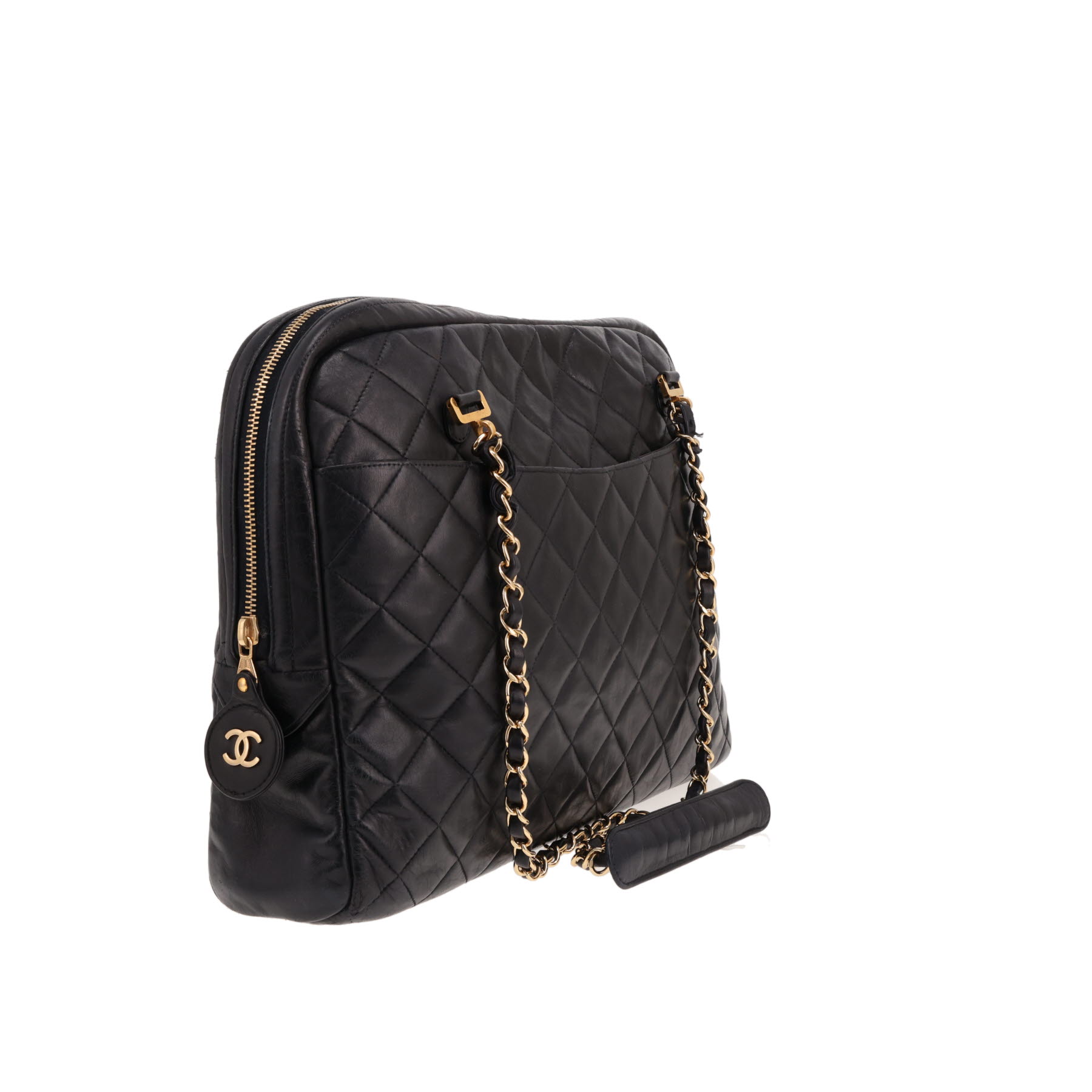 Bolso Chanel «Camera» de piel acolchada Bleu Marine