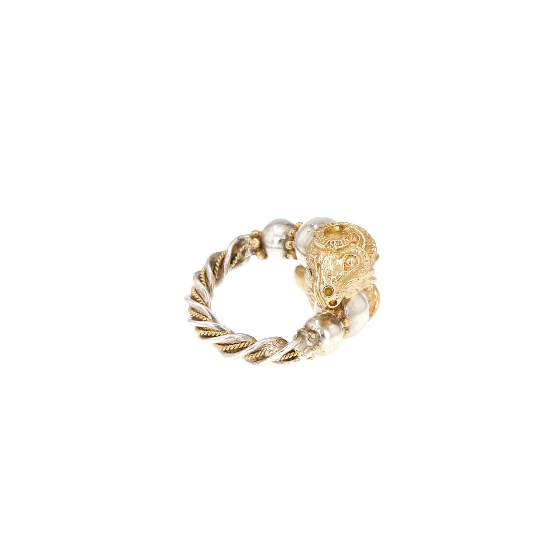 Zolotas Heritage ring in yellow gold and silver