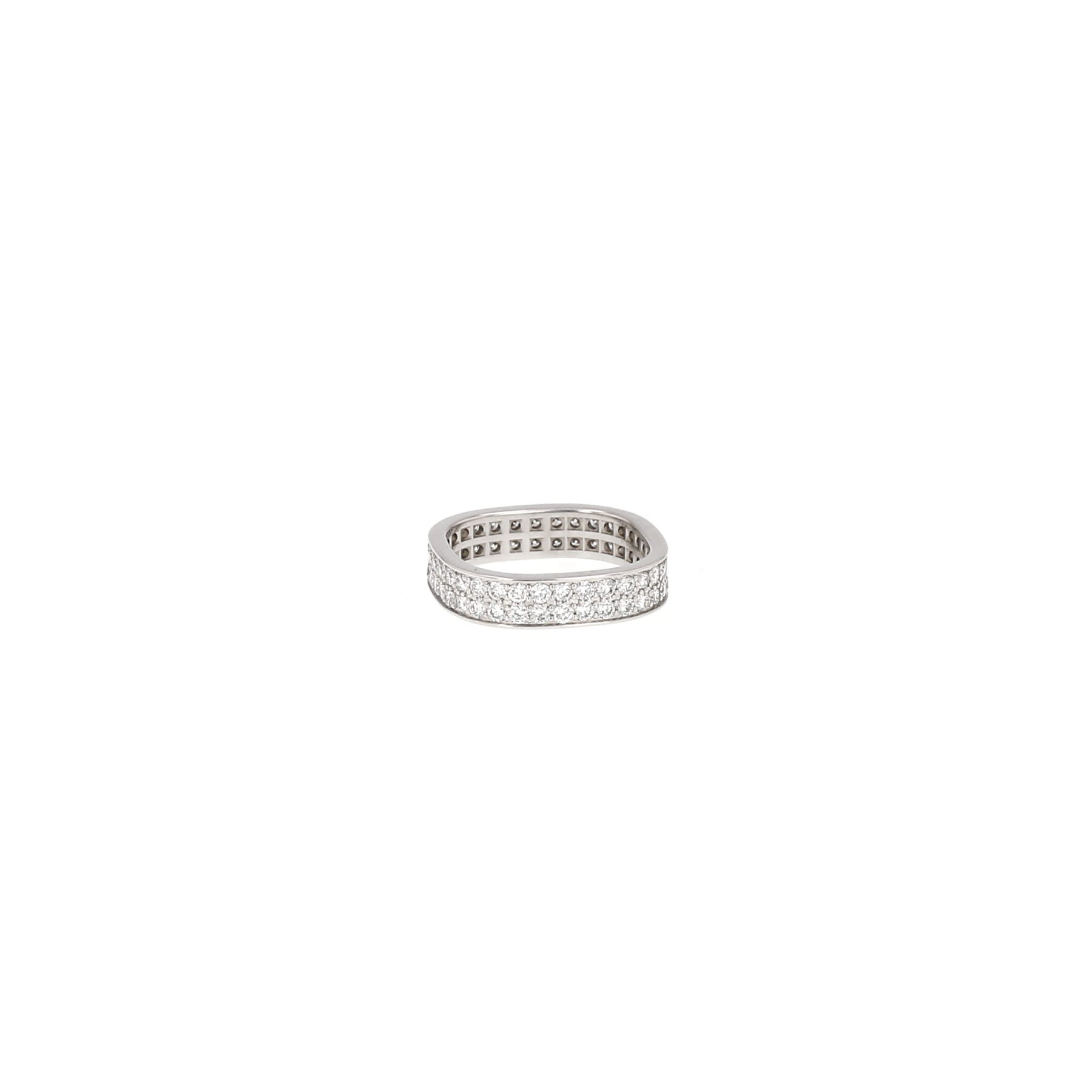Anillo Dinh Van Alliance Carrée de oro blanco y diamantes