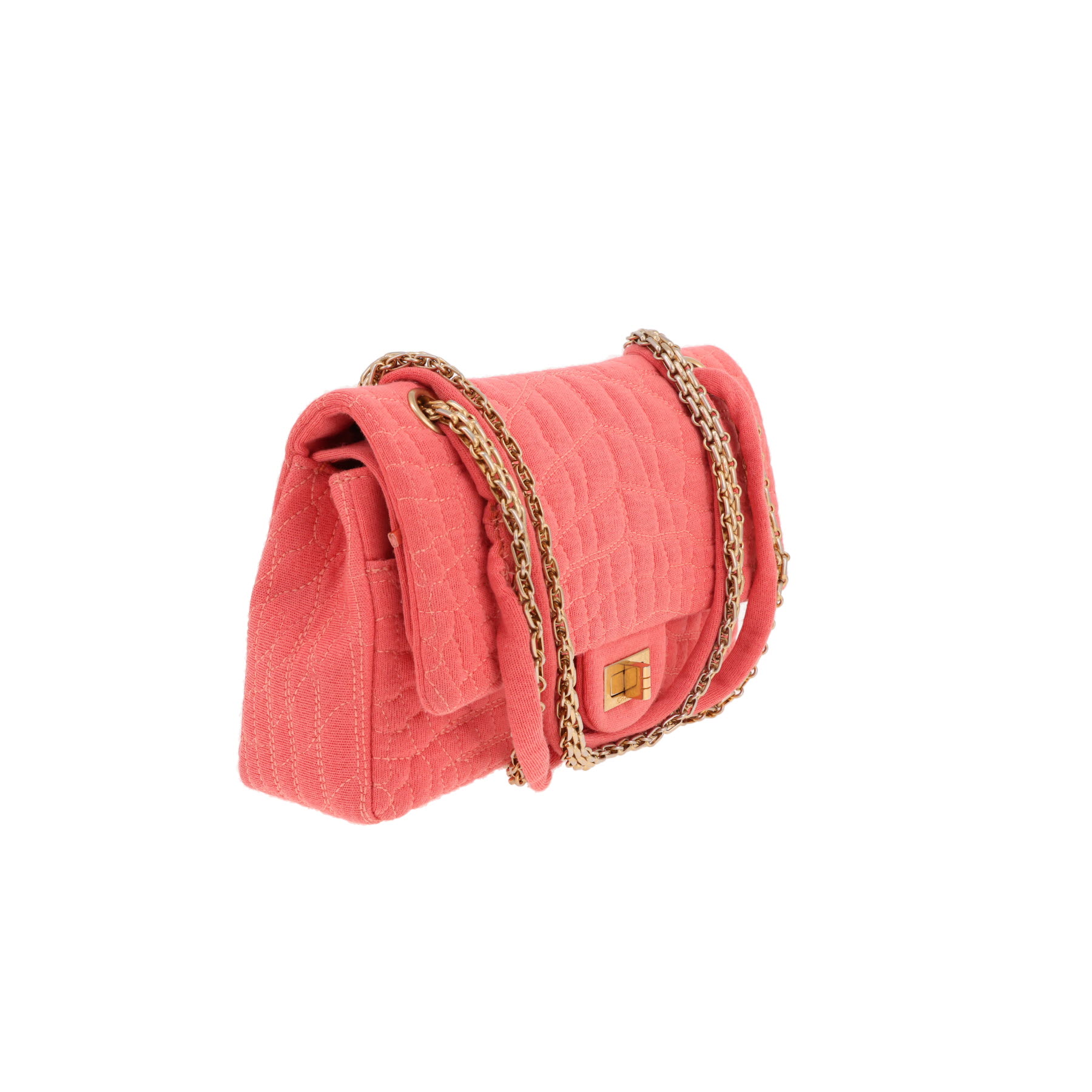 Chanel 2.55 handbag in pink jersey