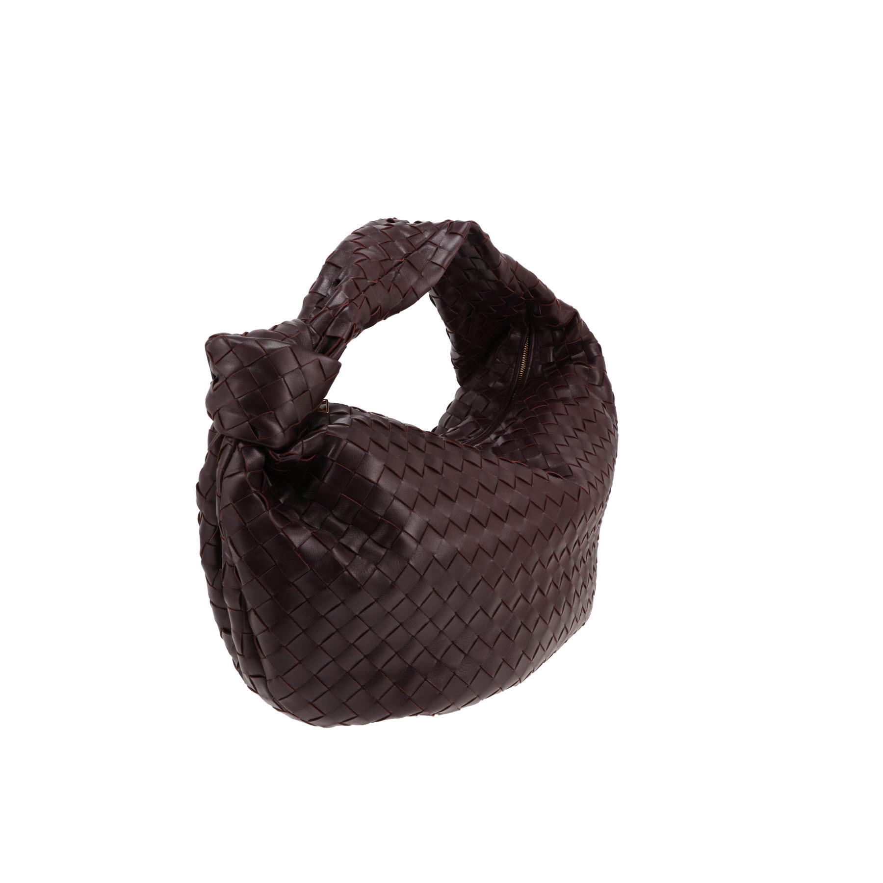 Bolso de mano Bottega Veneta «Jodie» de piel intrecciato color Prune
