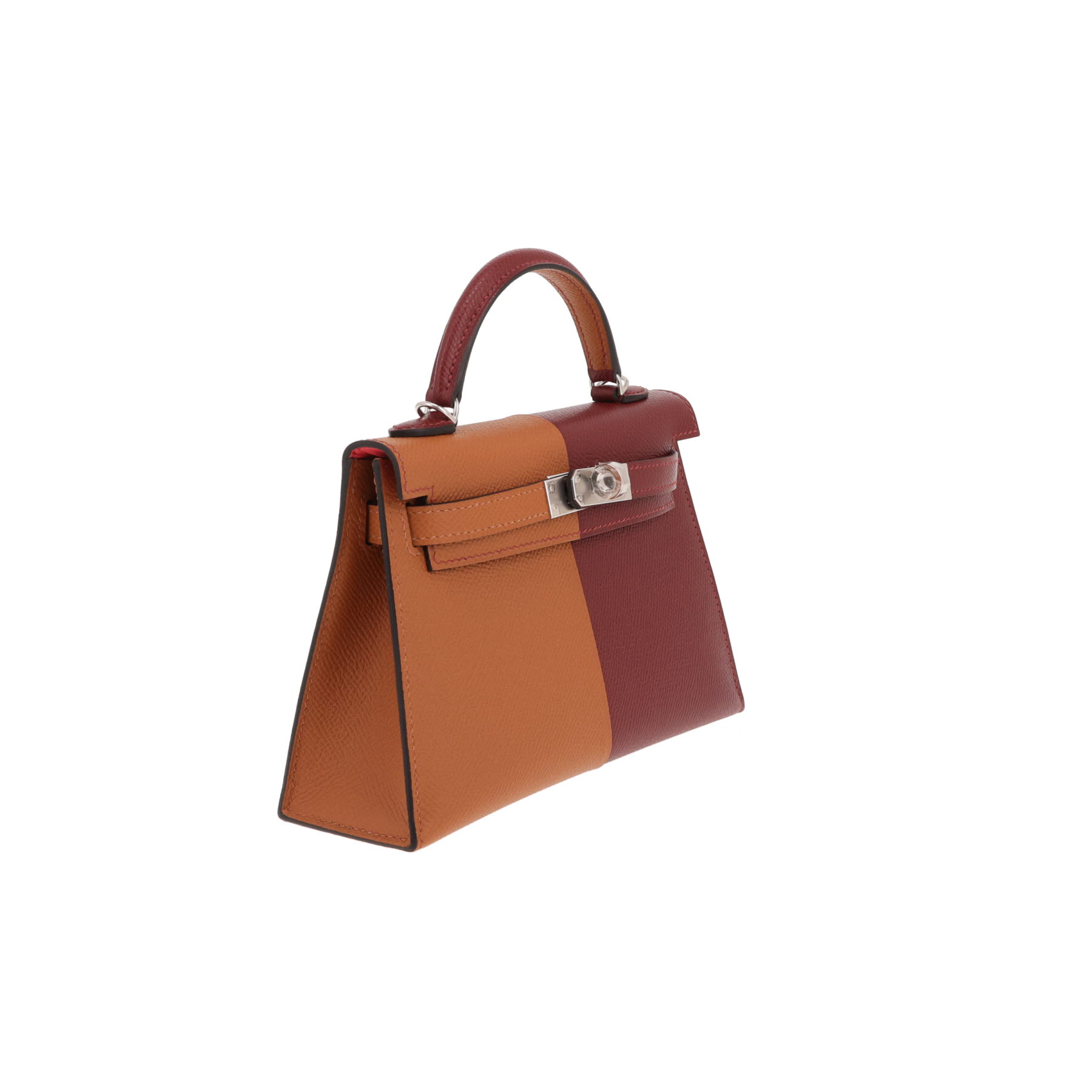 Borsa Hermès Kelly 20 cm in pelle Epsom rossa con H e dettagli dorati