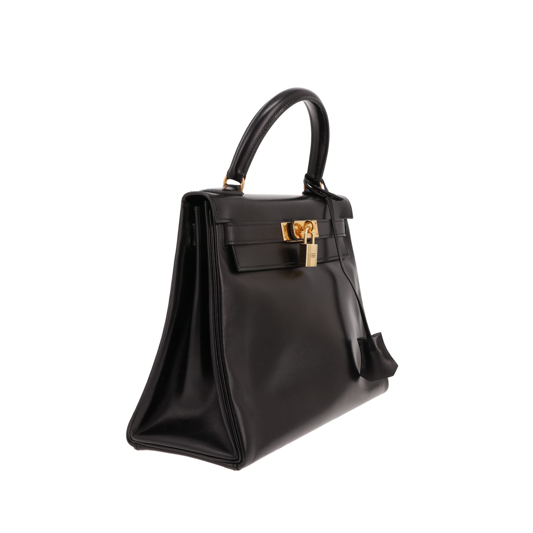 Hermès Kelly 28 cm handbag in Noir box leather