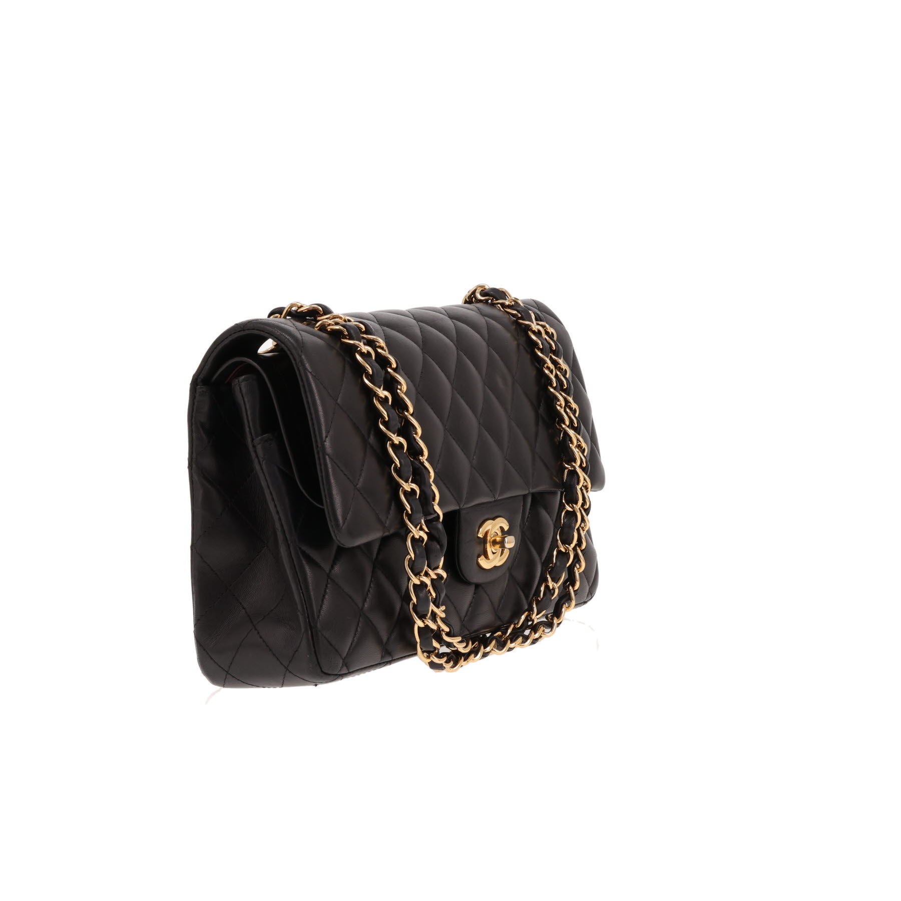 Chanel Timeless Classic handbag in black quilted leather