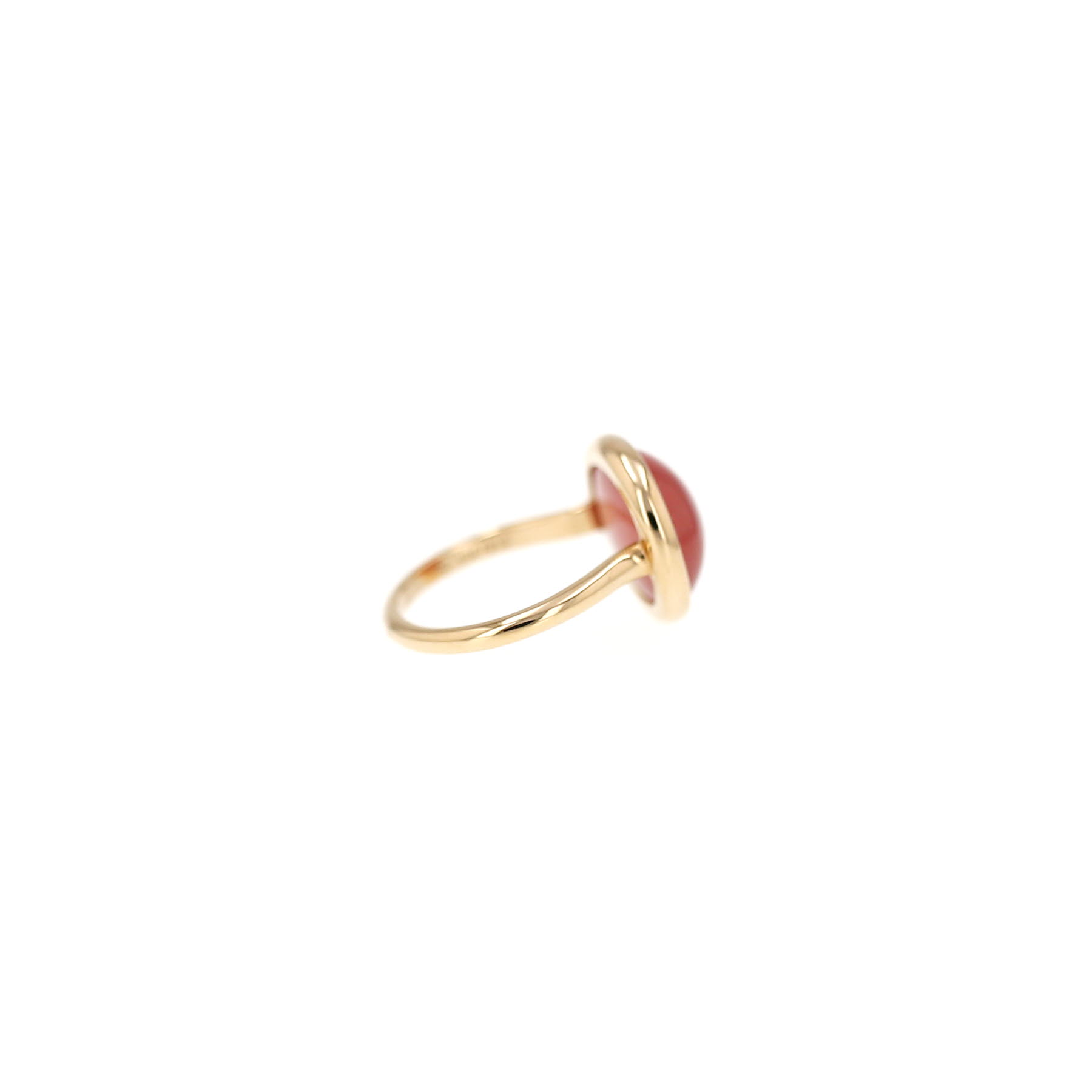 Anillo Fred Belles Rives de oro amarillo y rhodonita
