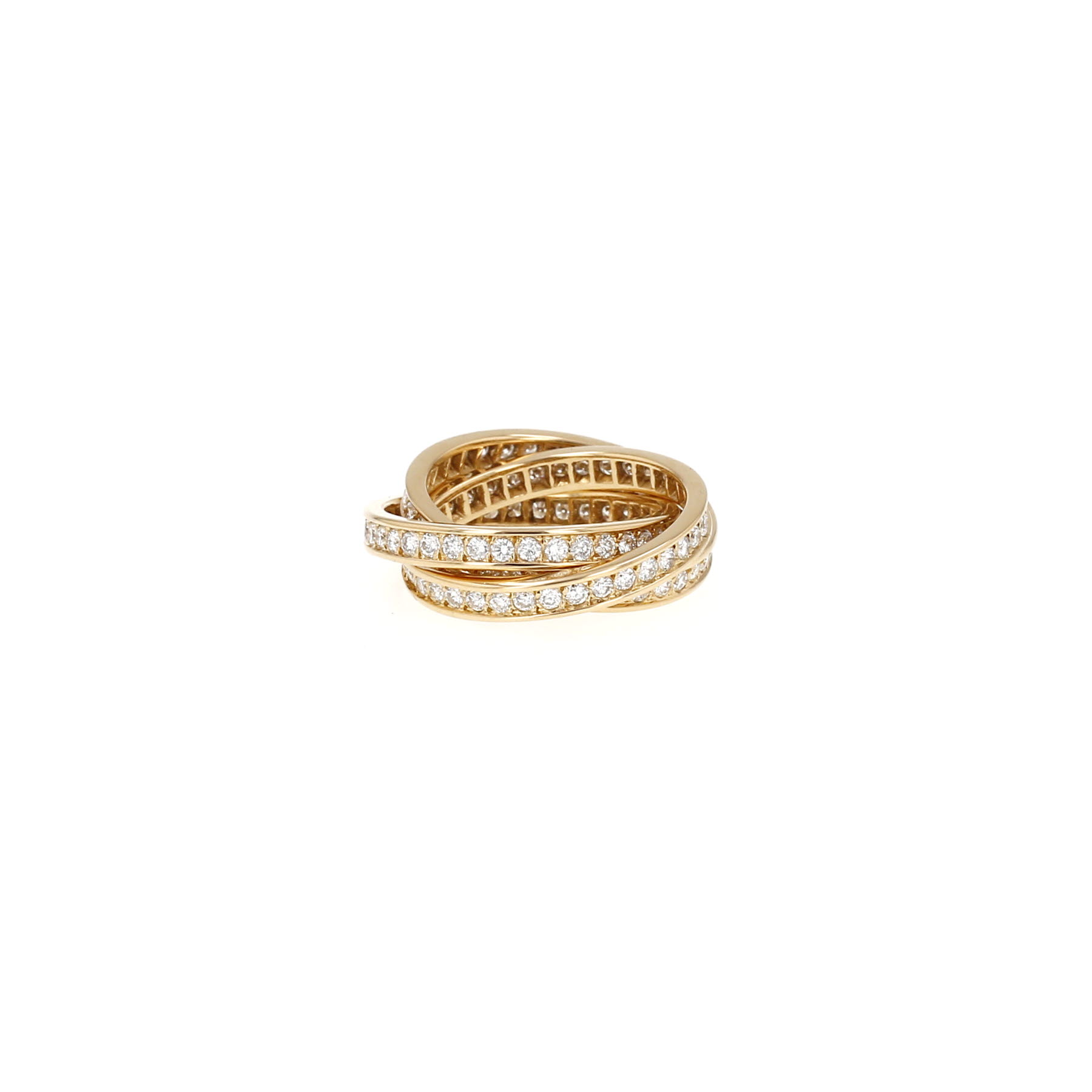 Cartier Trinity ring in yellow gold and diamonds