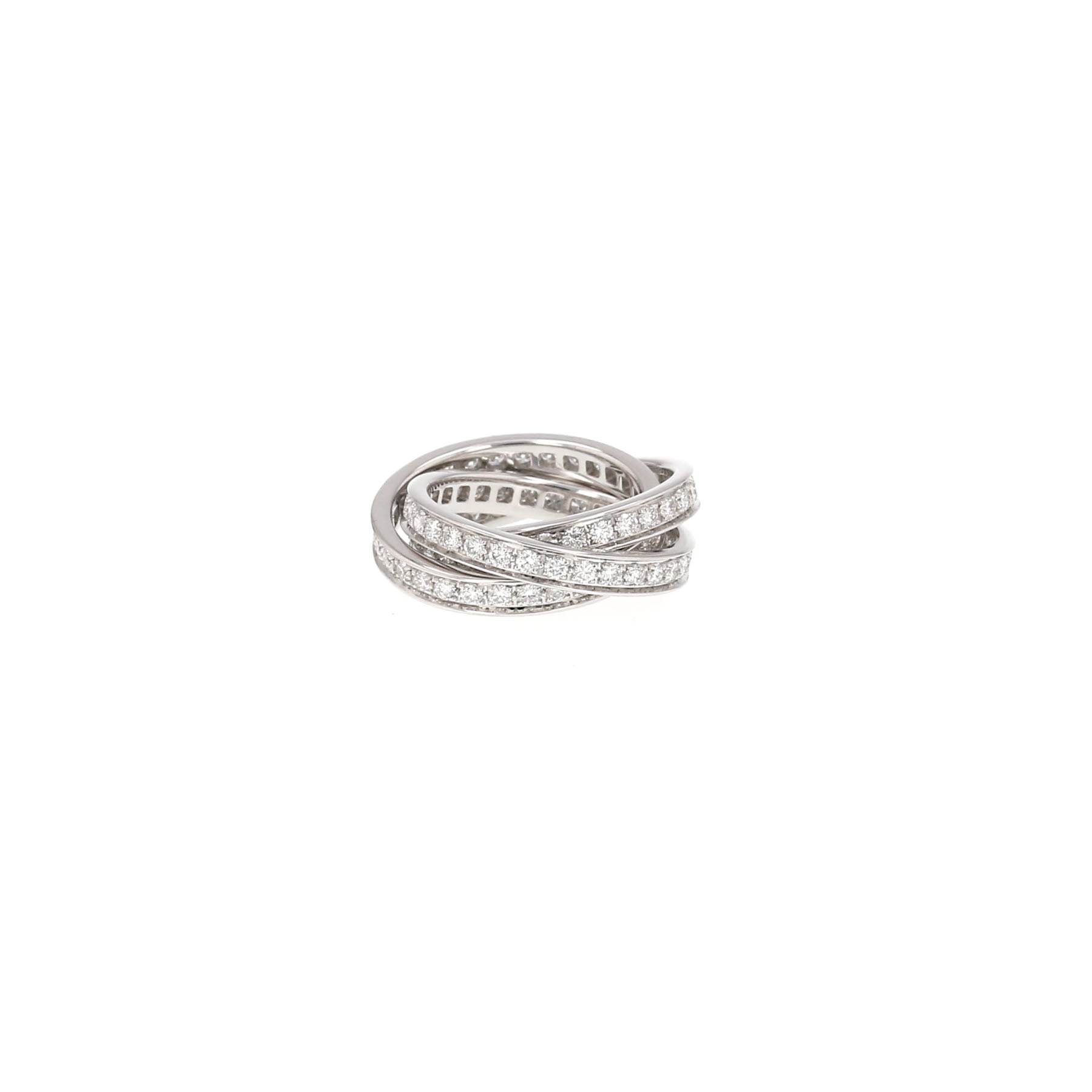 Cartier Trinity ring in white gold and diamonds