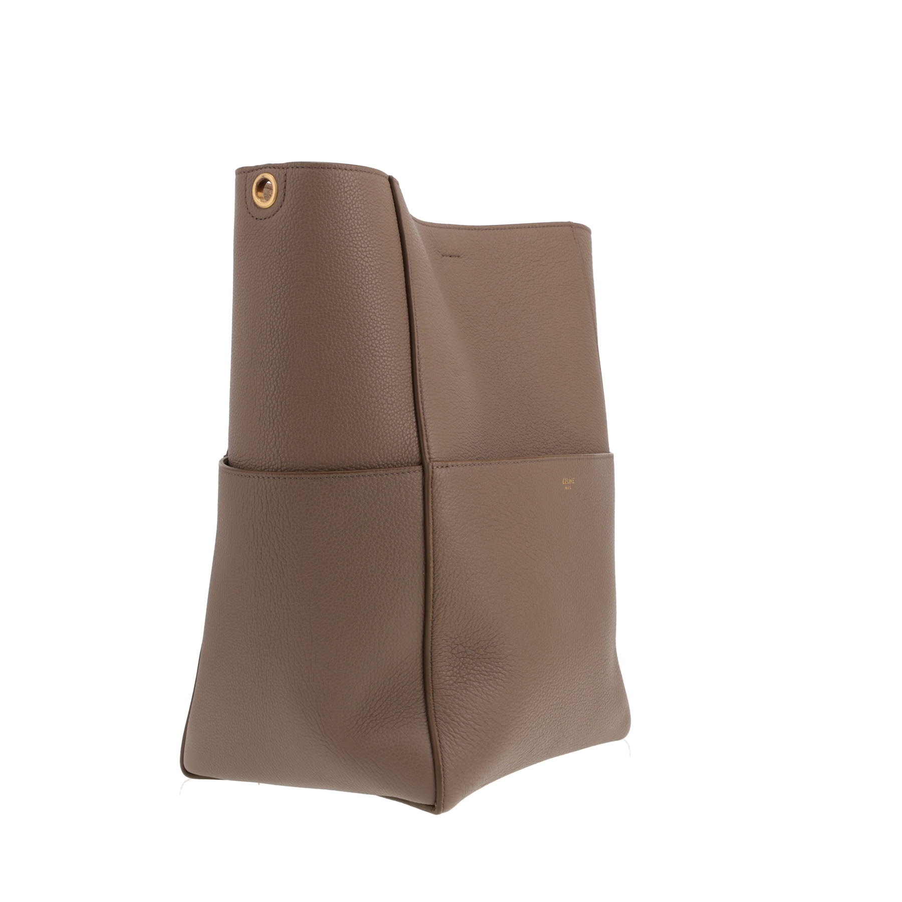 Celine handbag  Taupe leather shoulder bag