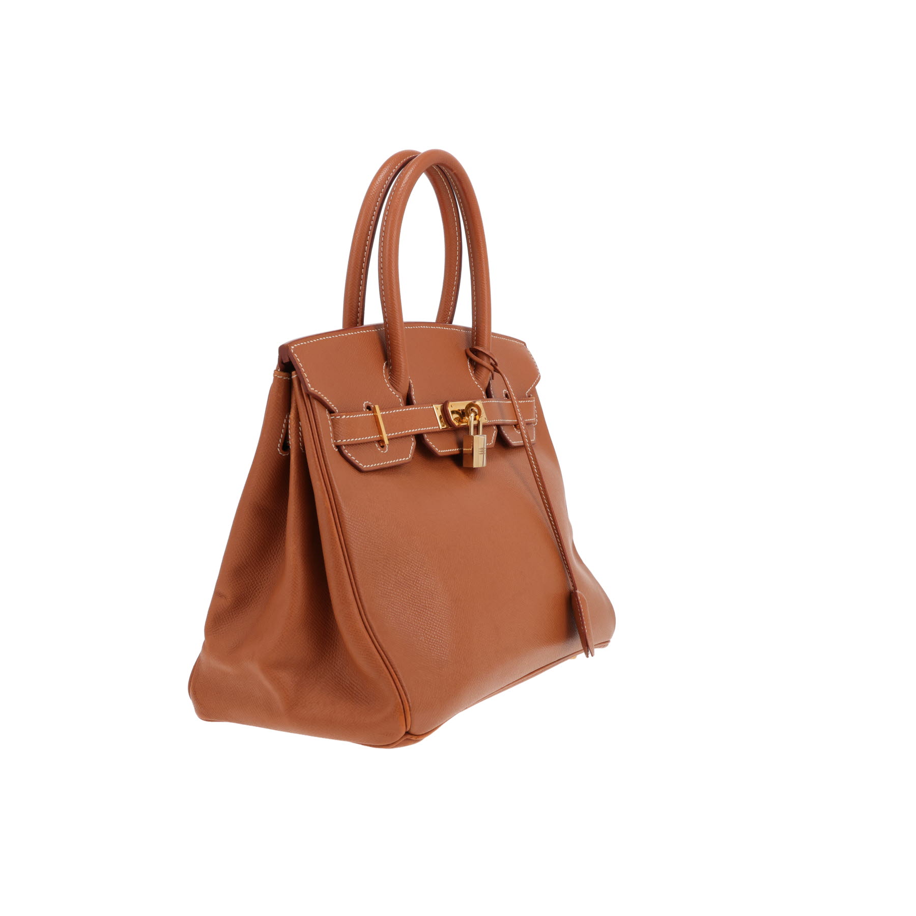 Bolso Hermès Birkin de 30 cm en piel Courchevel Gold