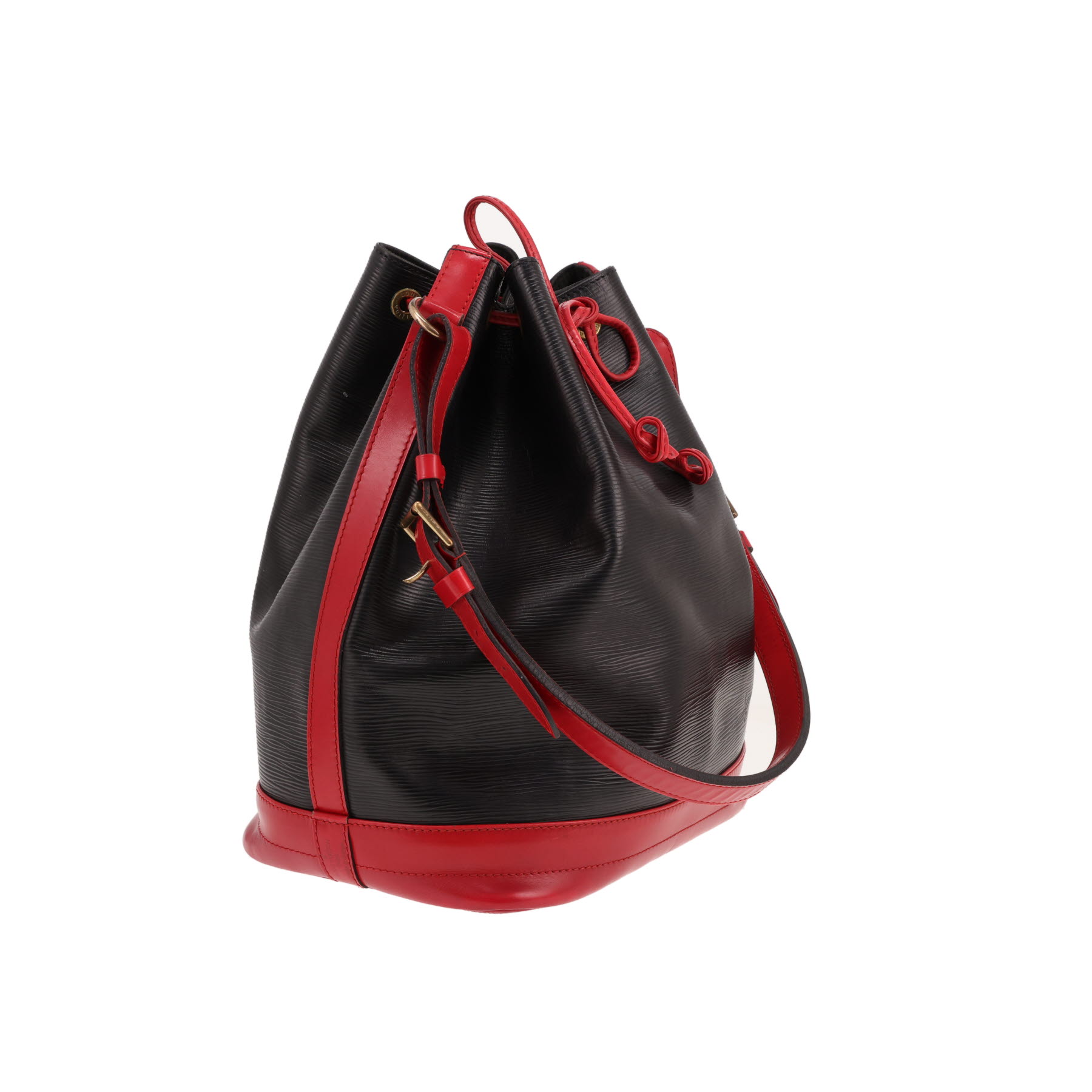 Borsa Louis Vuitton Grand Noé in pelle Épi nera e rossa