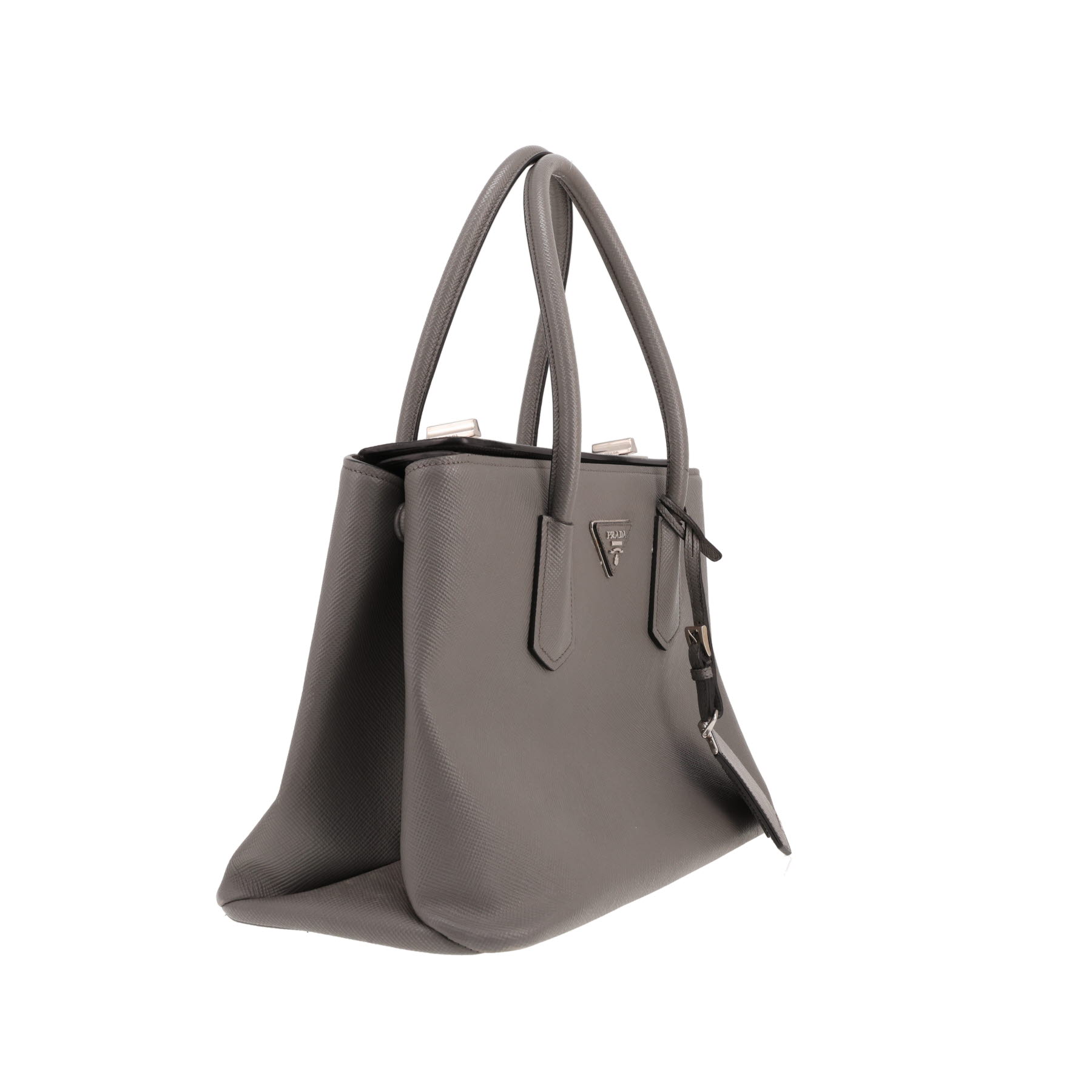 Prada Galleria medium-sized handbag in grey Saffiano leather