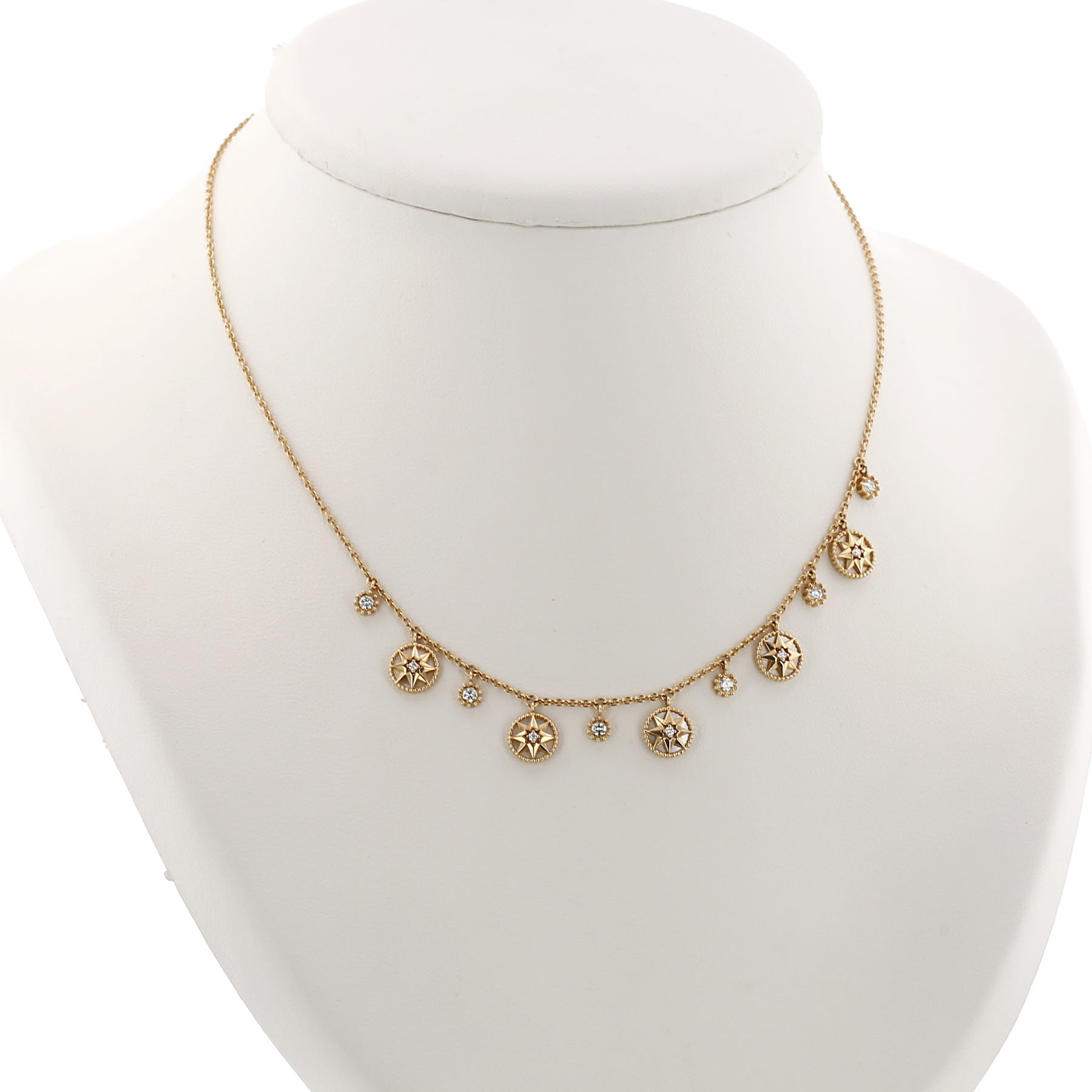 Collar «Rose des vents» de Dior en oro amarillo, nácar y diamantes
