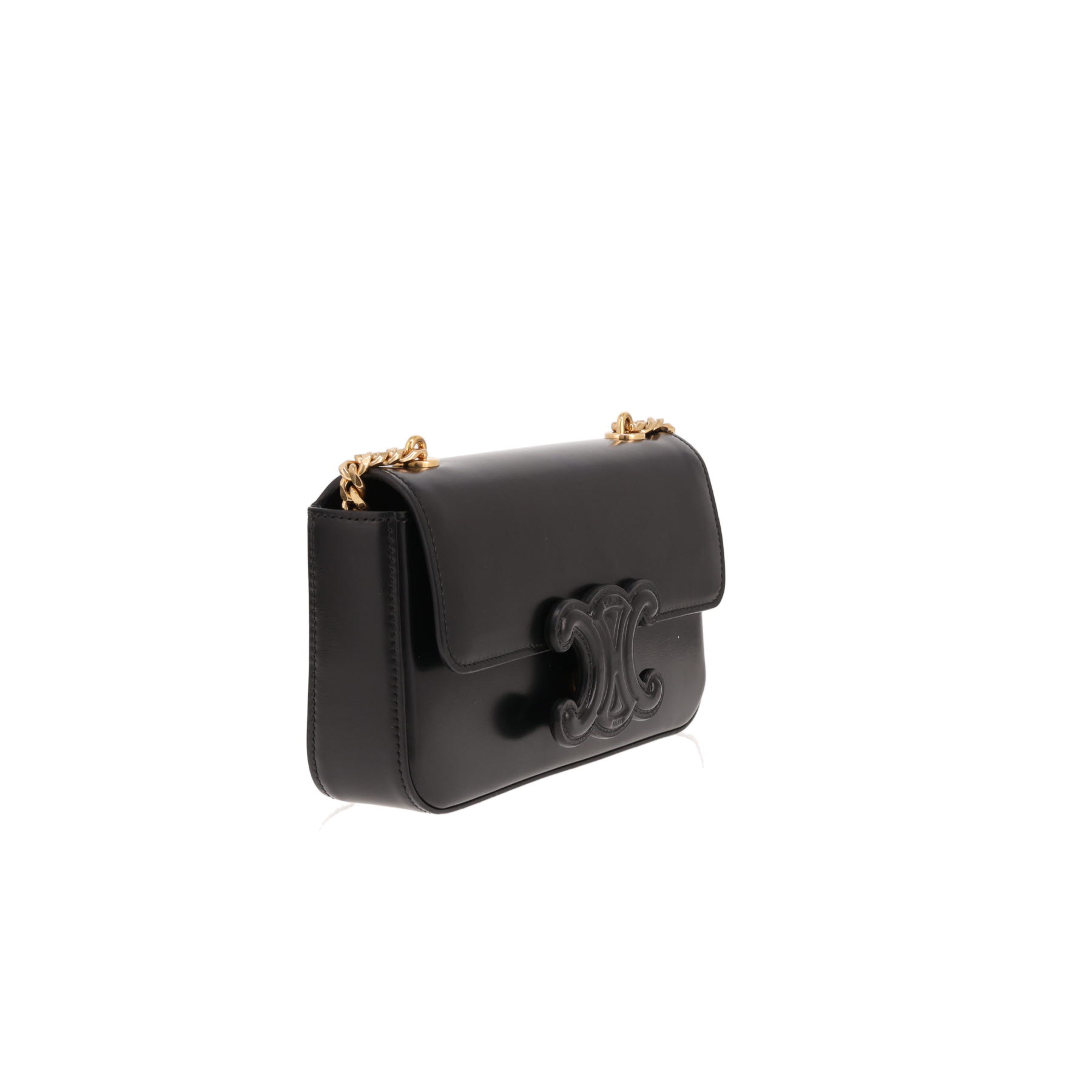 Celine Claude handbag in black leather