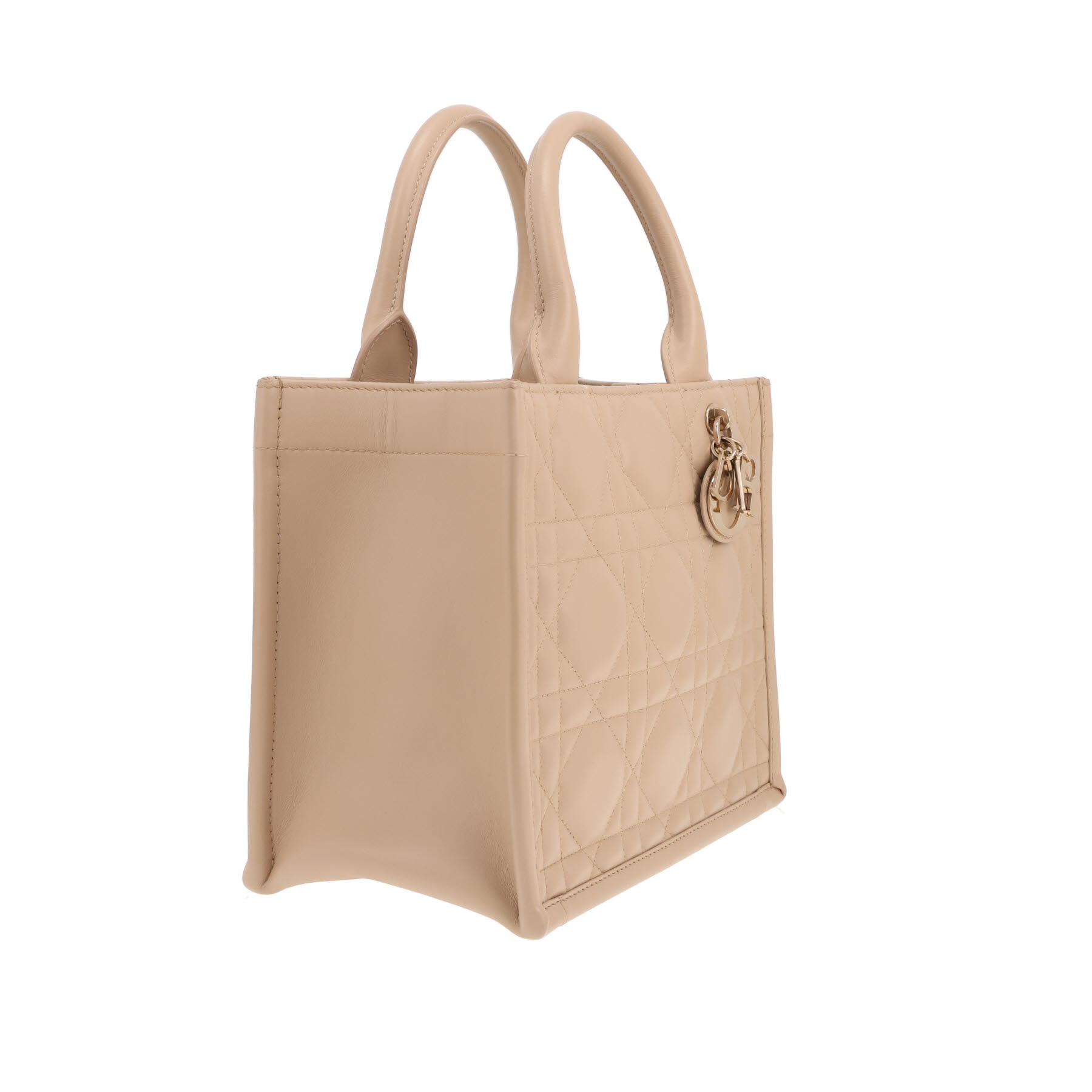 Dior Book Tote (small) in beige cannage leather