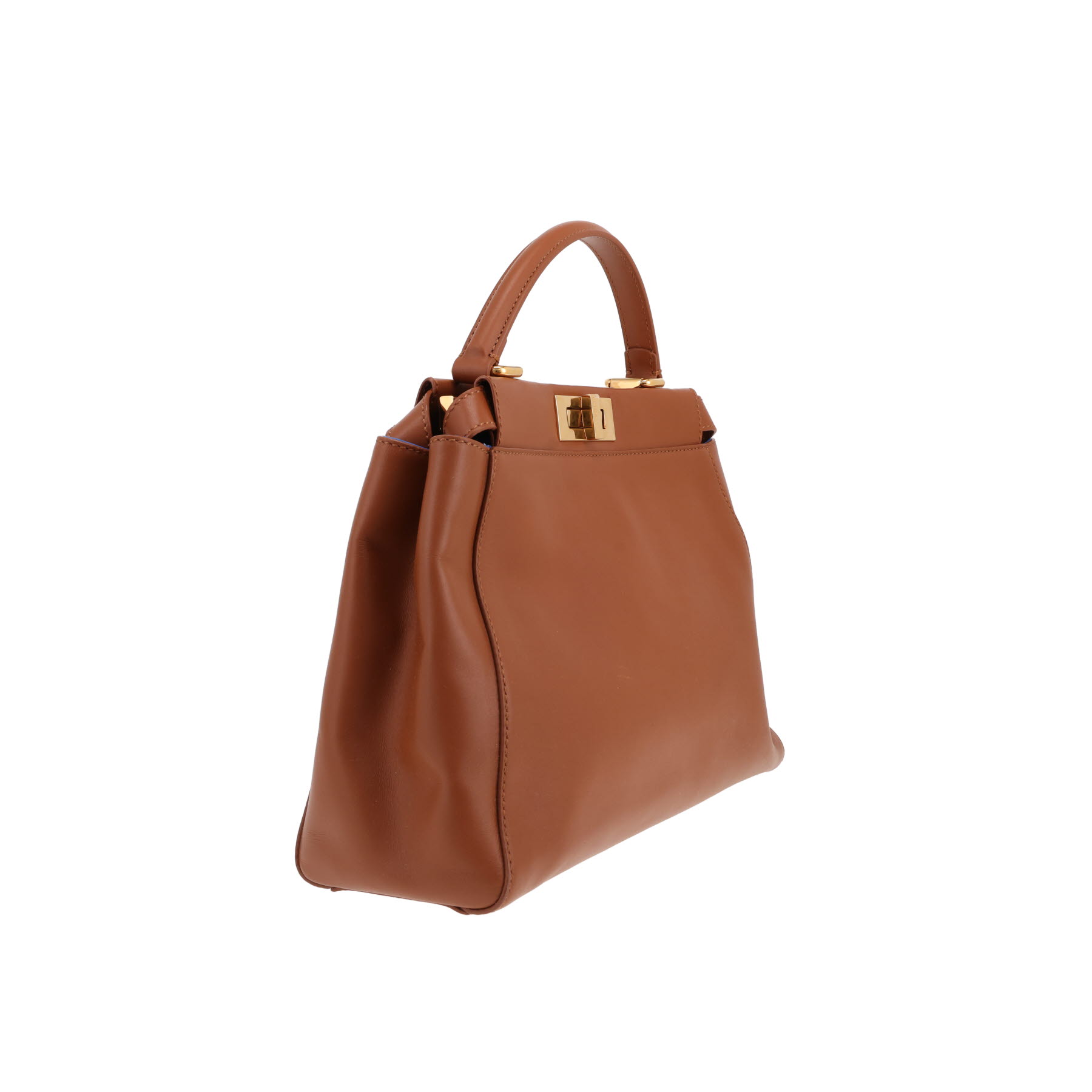Fendi Peekaboo handbag in brown leather