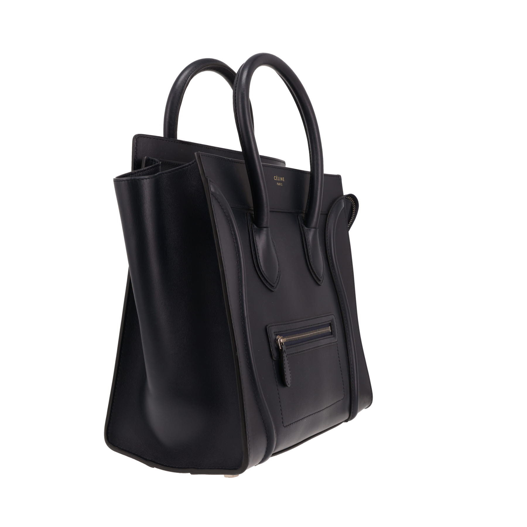 Celine Luggage handbag in Bleu Nuit leather